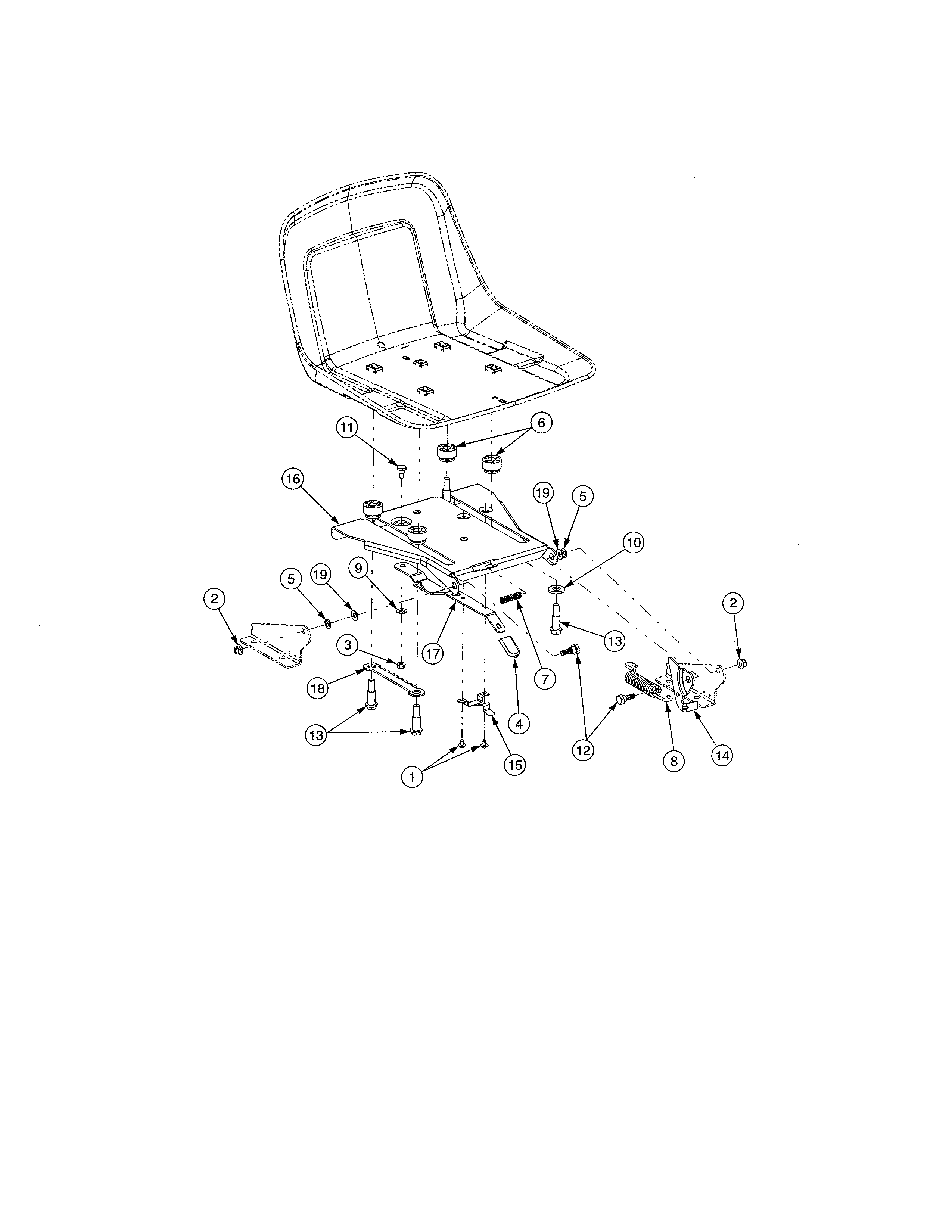 Cub Cadet 17AI2ACP756 seat adjustment diagram