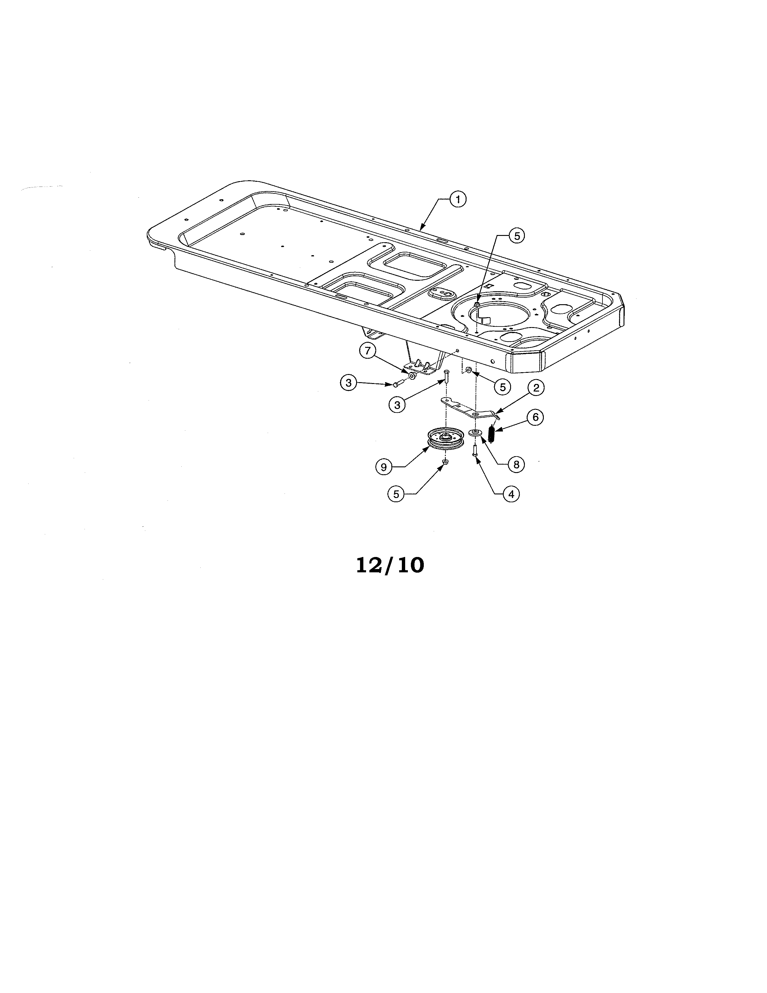 Cub Cadet 17AA5D7P756 frame/drive idler diagram