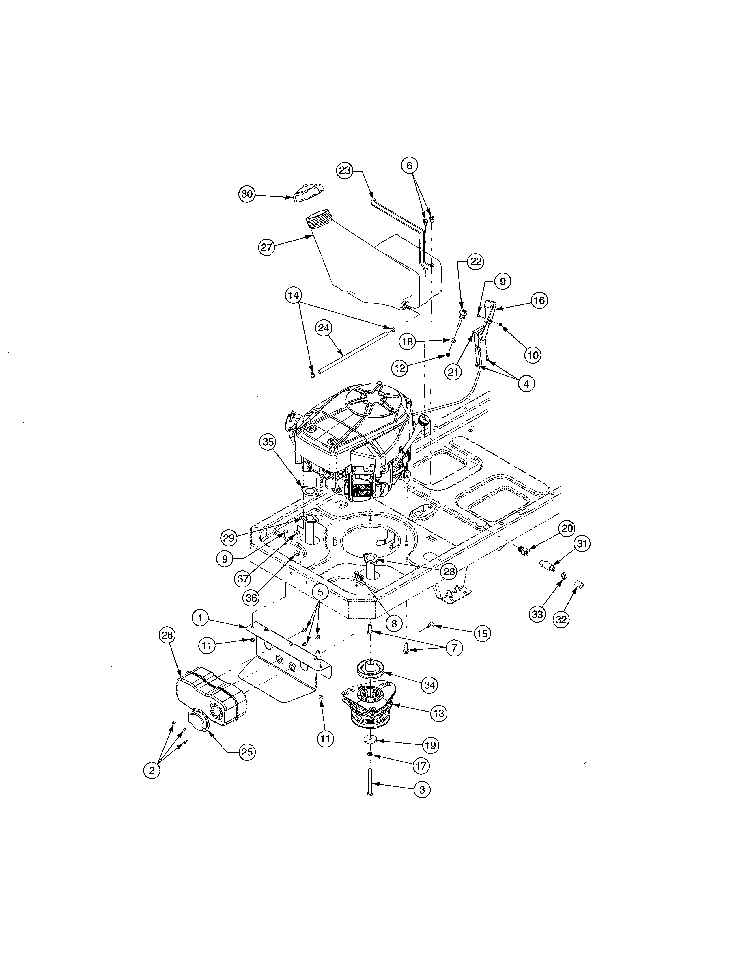 Cub Cadet 17AA5D7P756 engine connections diagram