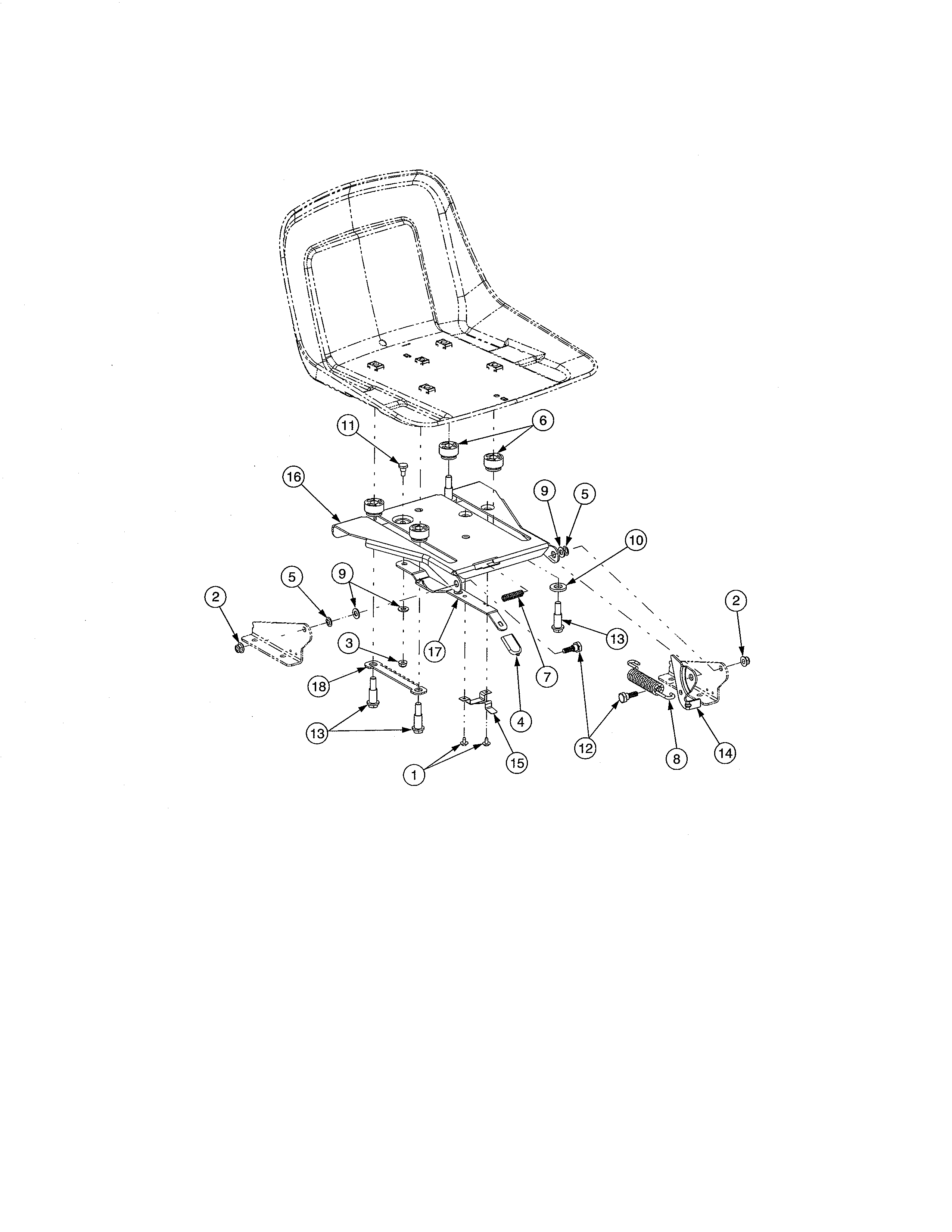 Cub Cadet 17AA5D7P756 seat adjustment diagram