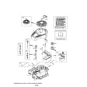 MTD 12AE999P099 blower housing/fuel tank diagram