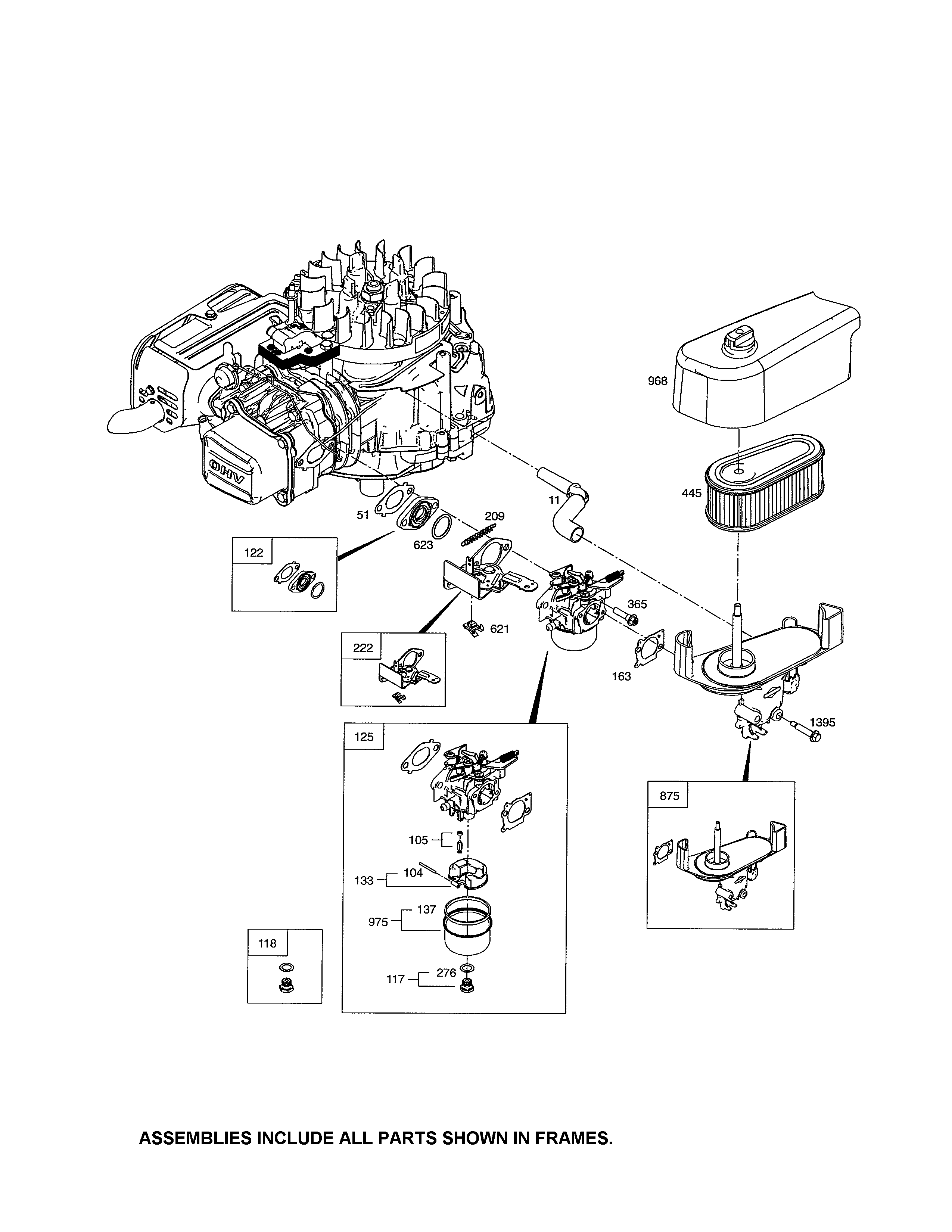 Craftsman 247887761 carburetor/air cleaner diagram