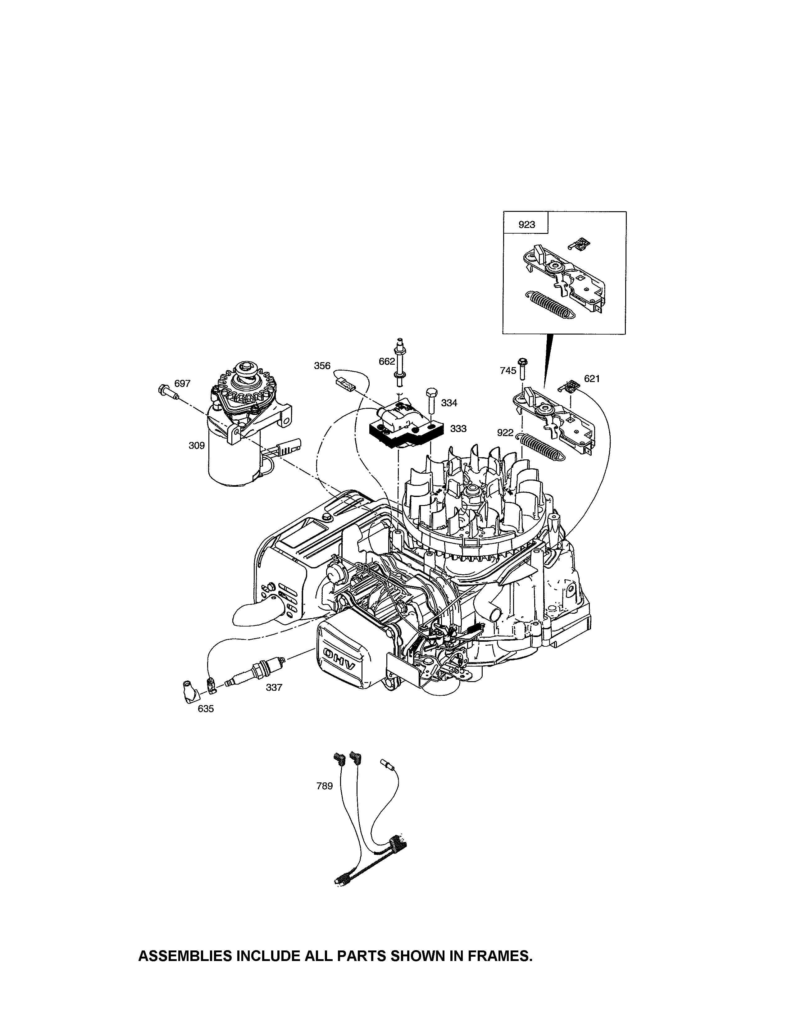 Craftsman 247887761 brake/motor starter diagram