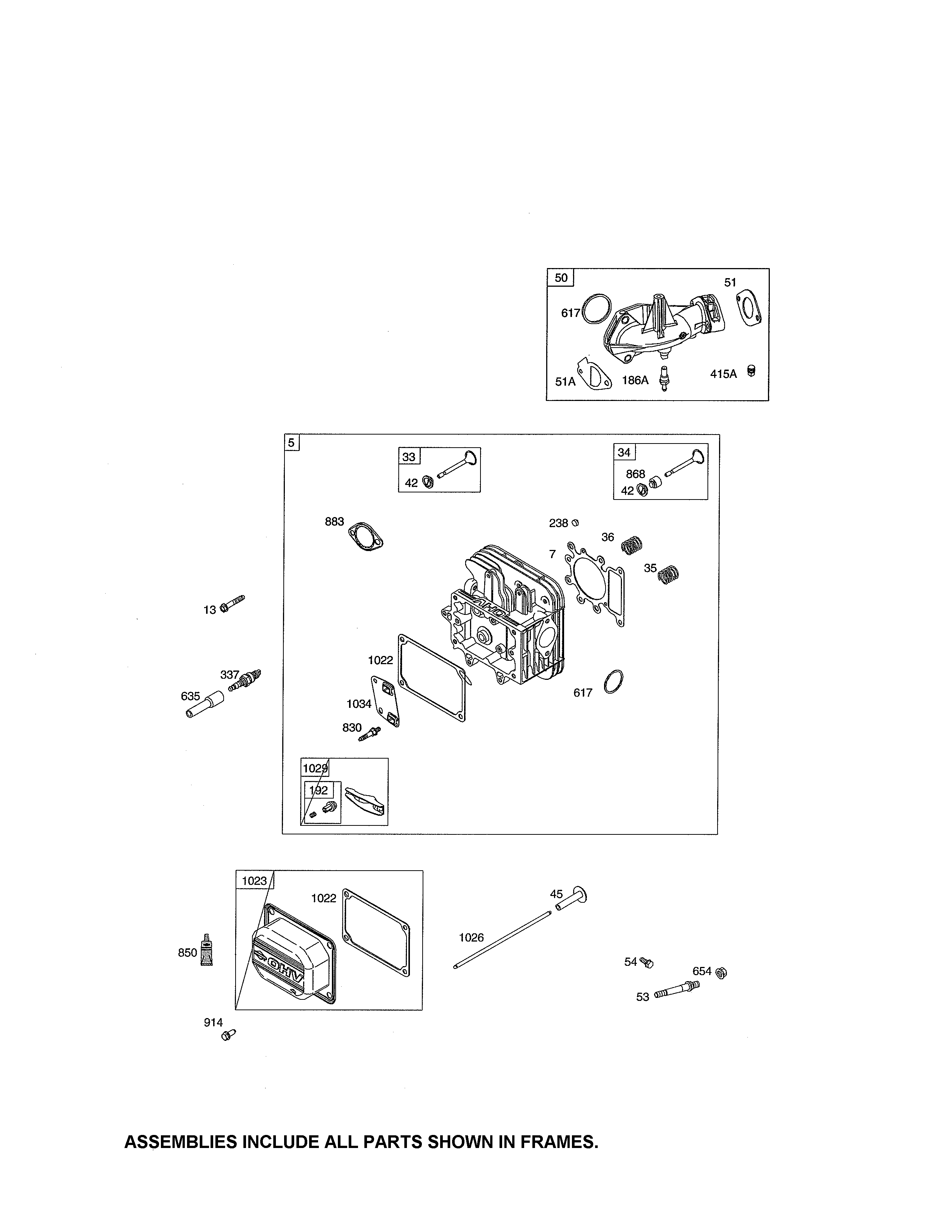 Craftsman 247288850 head-cylinder/manifold-intake diagram