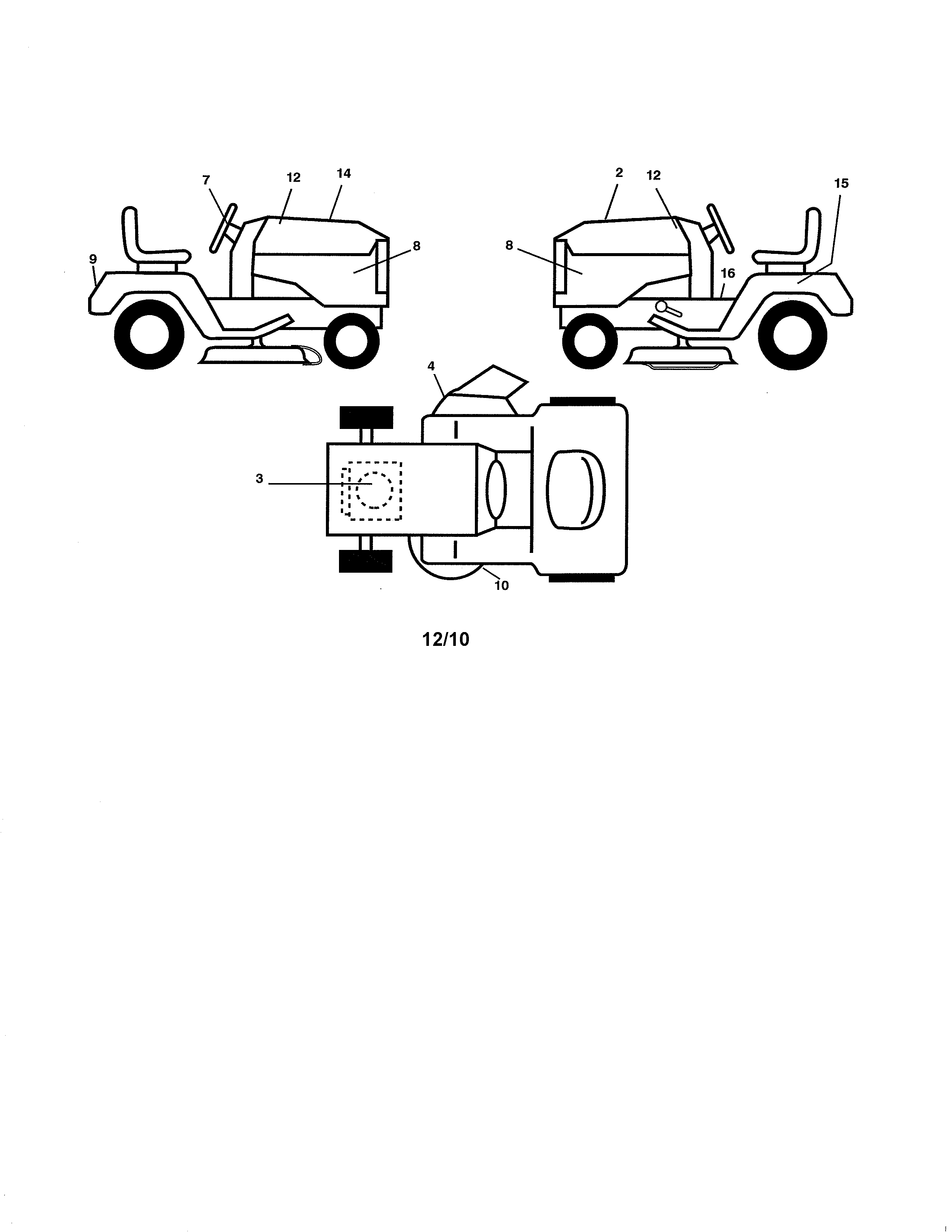 Poulan 96016001800 decals diagram