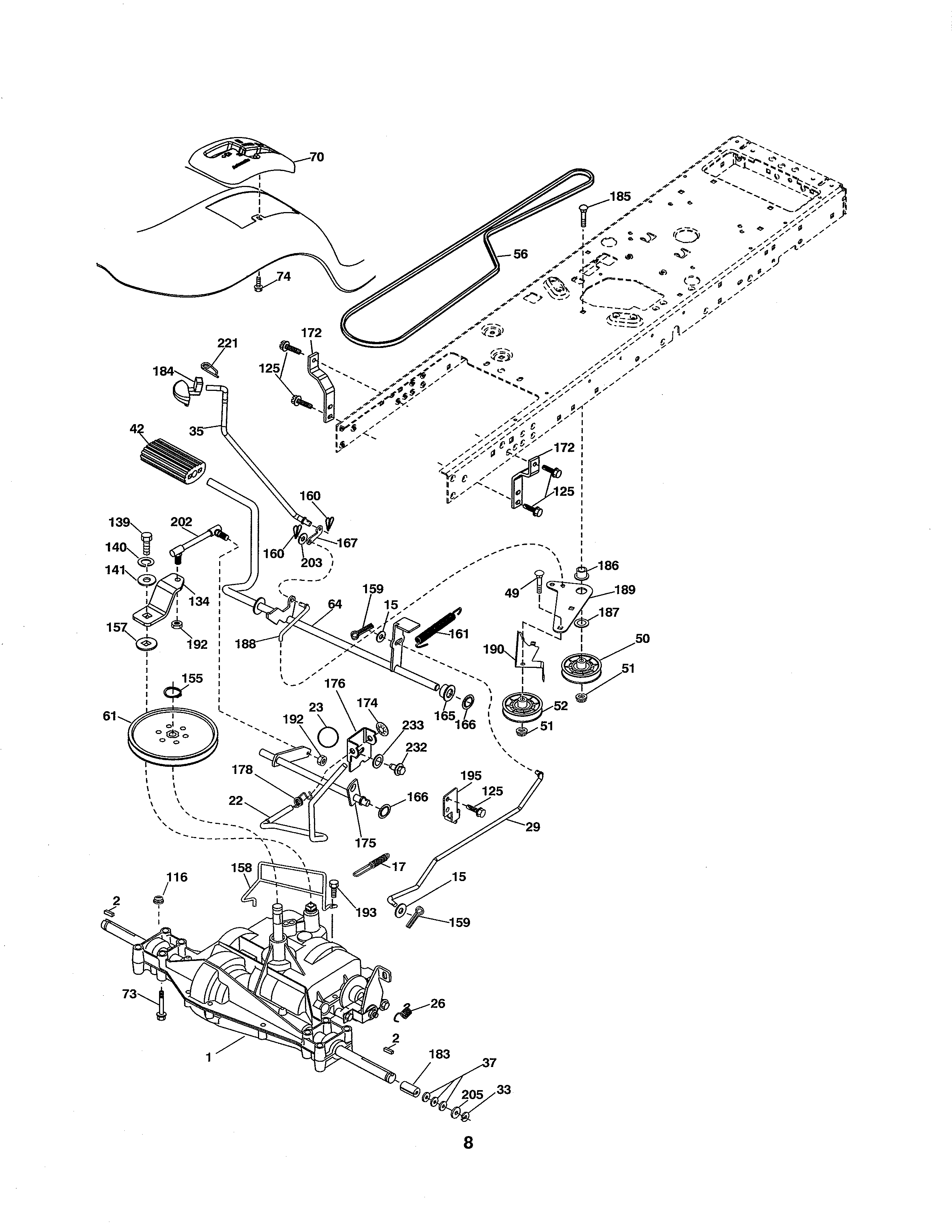 Poulan 96046000800 drive diagram