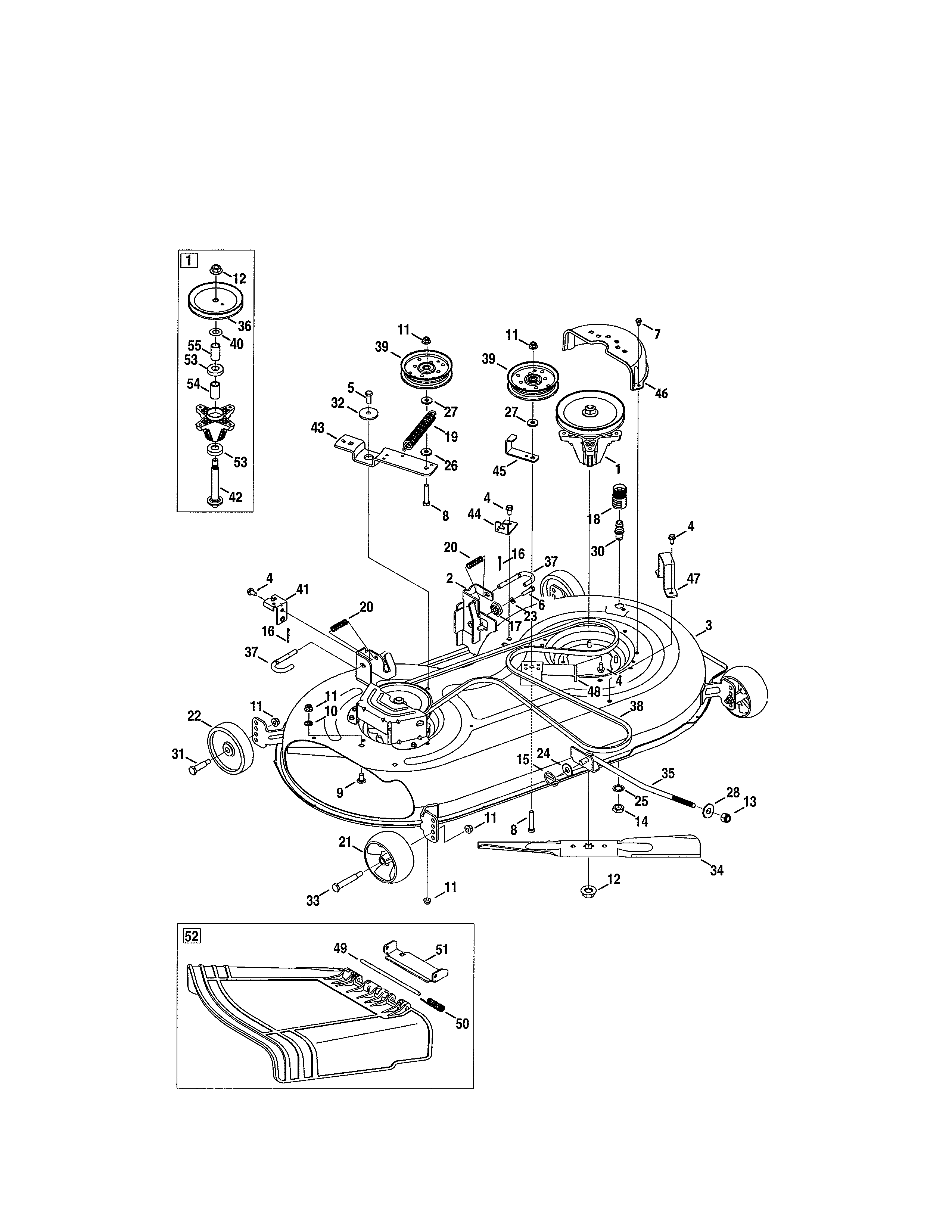 MTD 13AR91PT299 deck diagram