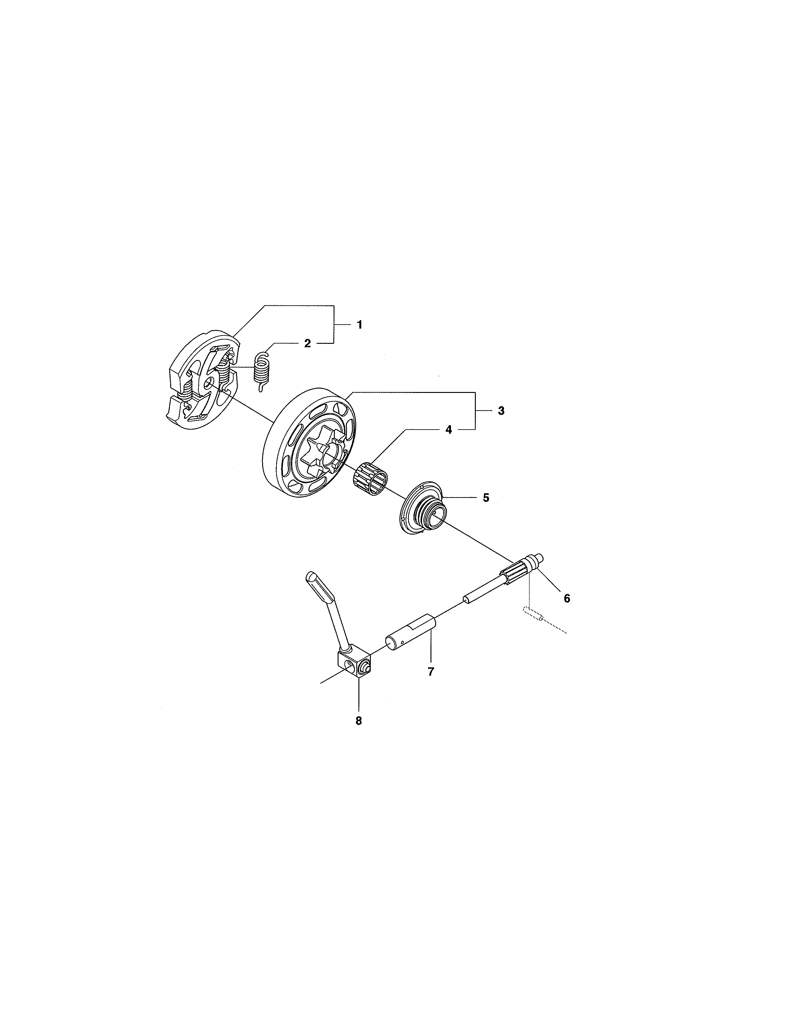 Husqvarna 440E clutch/oil pump 435, 435e, 440e diagram