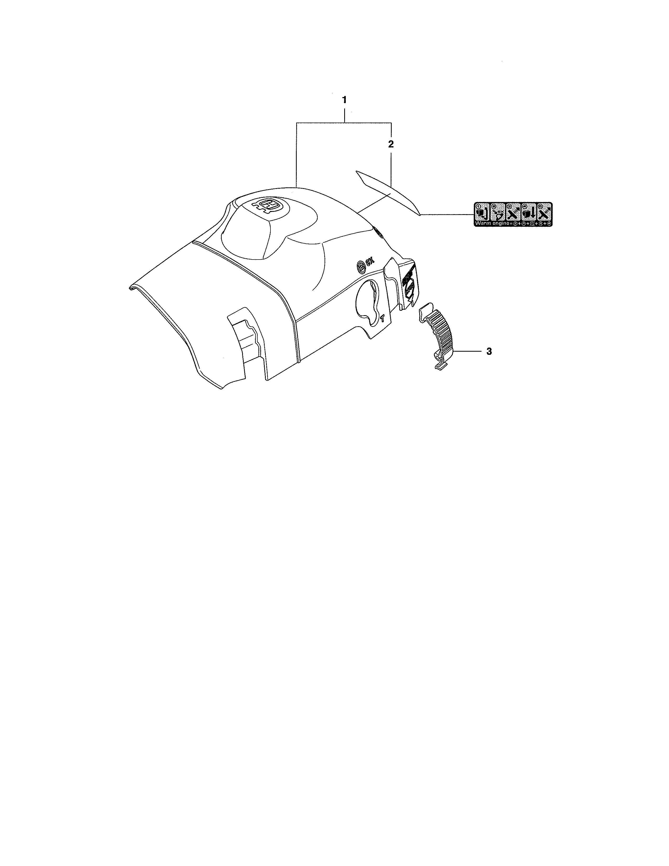 Husqvarna 440E cylinder cover 435, 435e, 440e diagram
