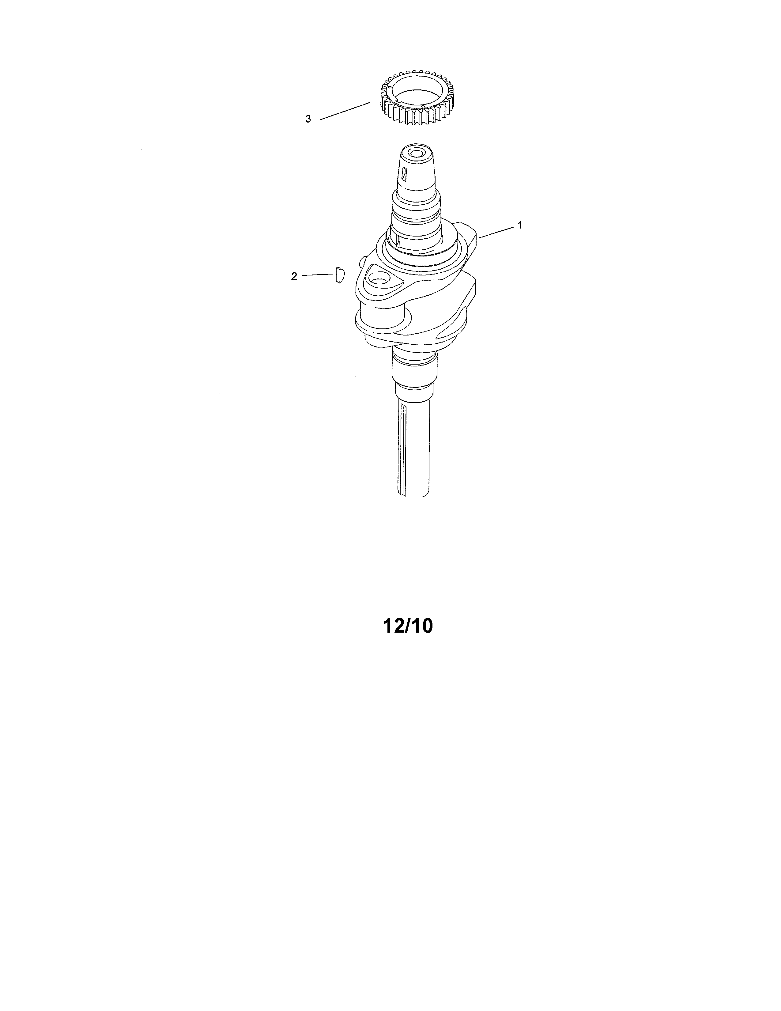 Toro 13AX60RH744 (1A056B50000 AND UP) crankshaft assembly diagram