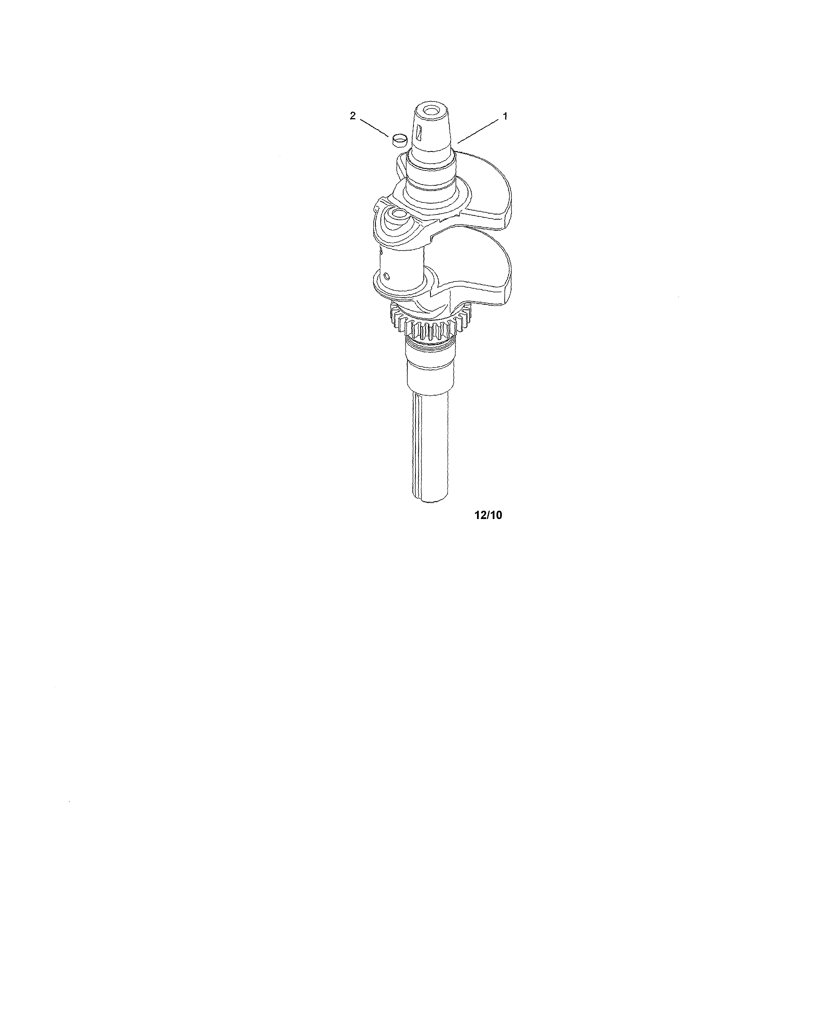 Toro 13AP60RP744 (1A096B50000 AND UP) crankshaft assembly diagram