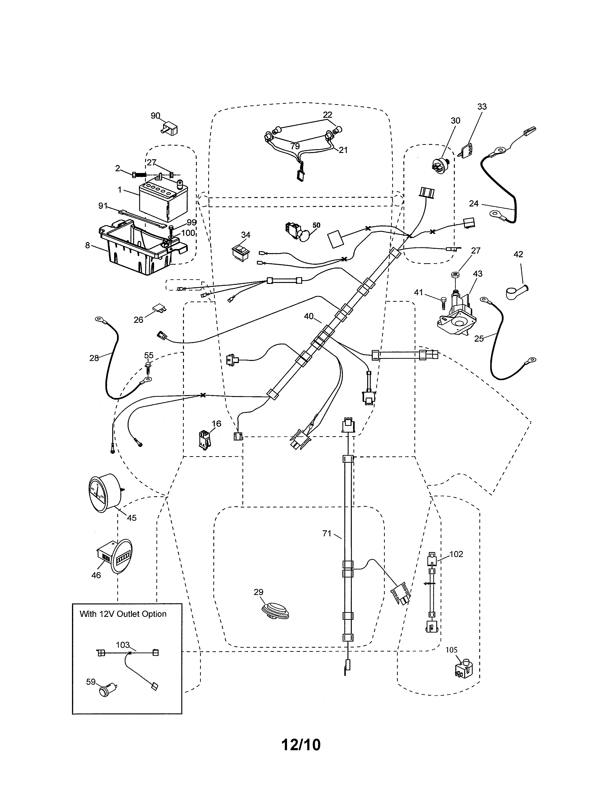 Dixon D25KH48 (96046002000) electrical diagram