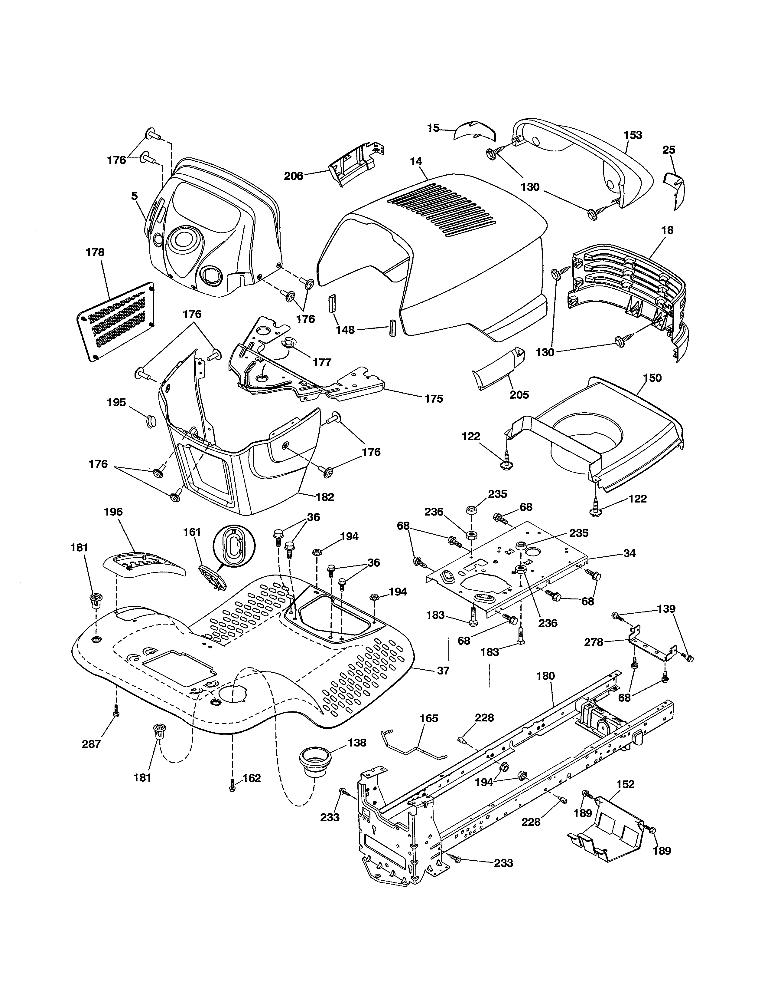 Dixon D25KH48 (96046002000) chassis diagram