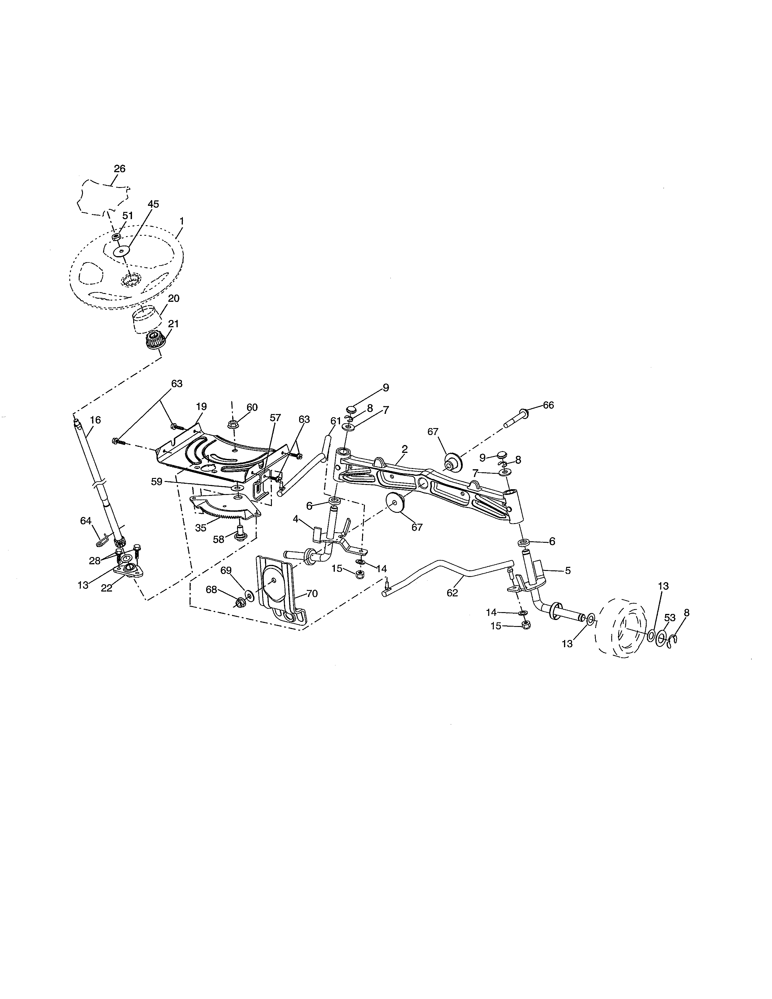 Dixon D25KH48 (96046002000) steering diagram