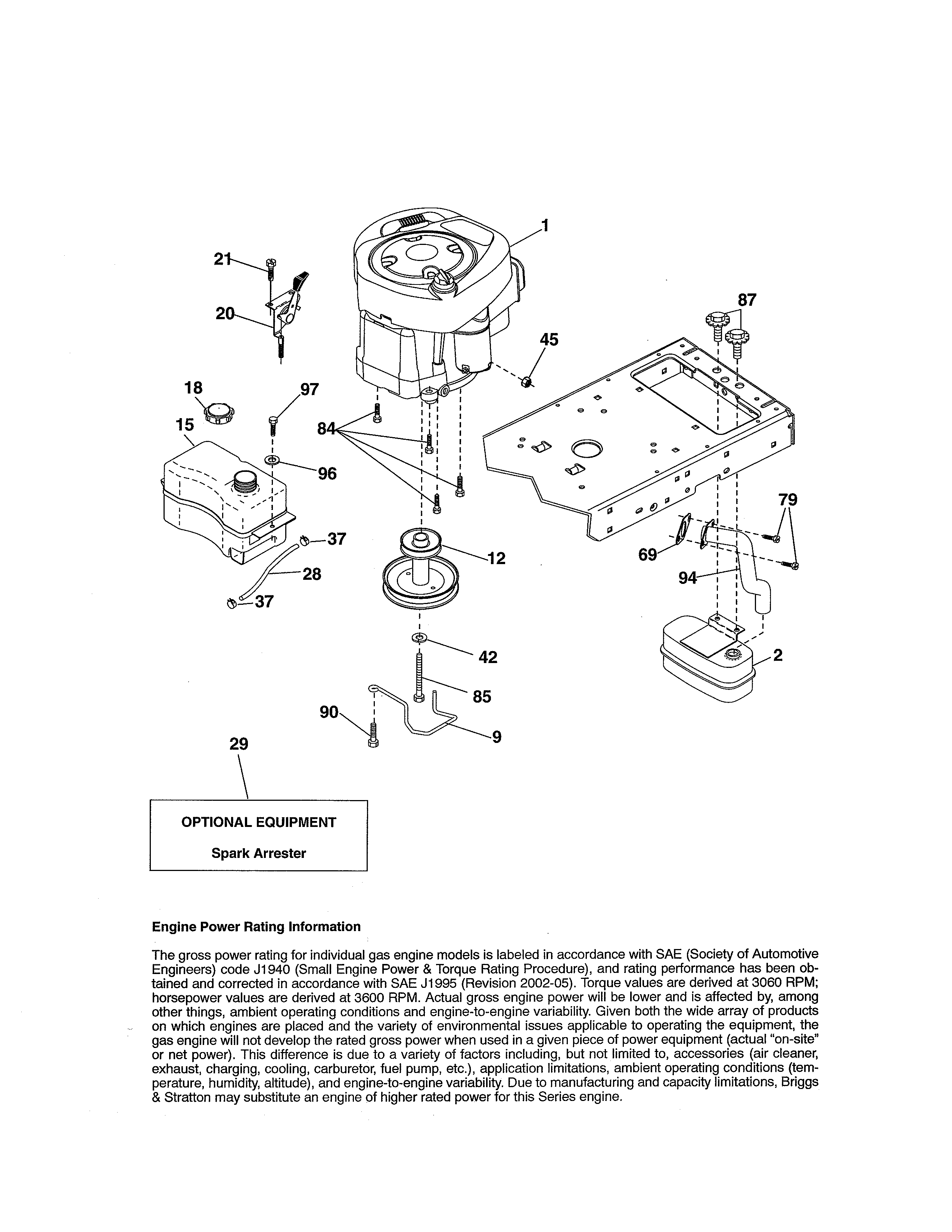 Craftsman 917289223 engine diagram