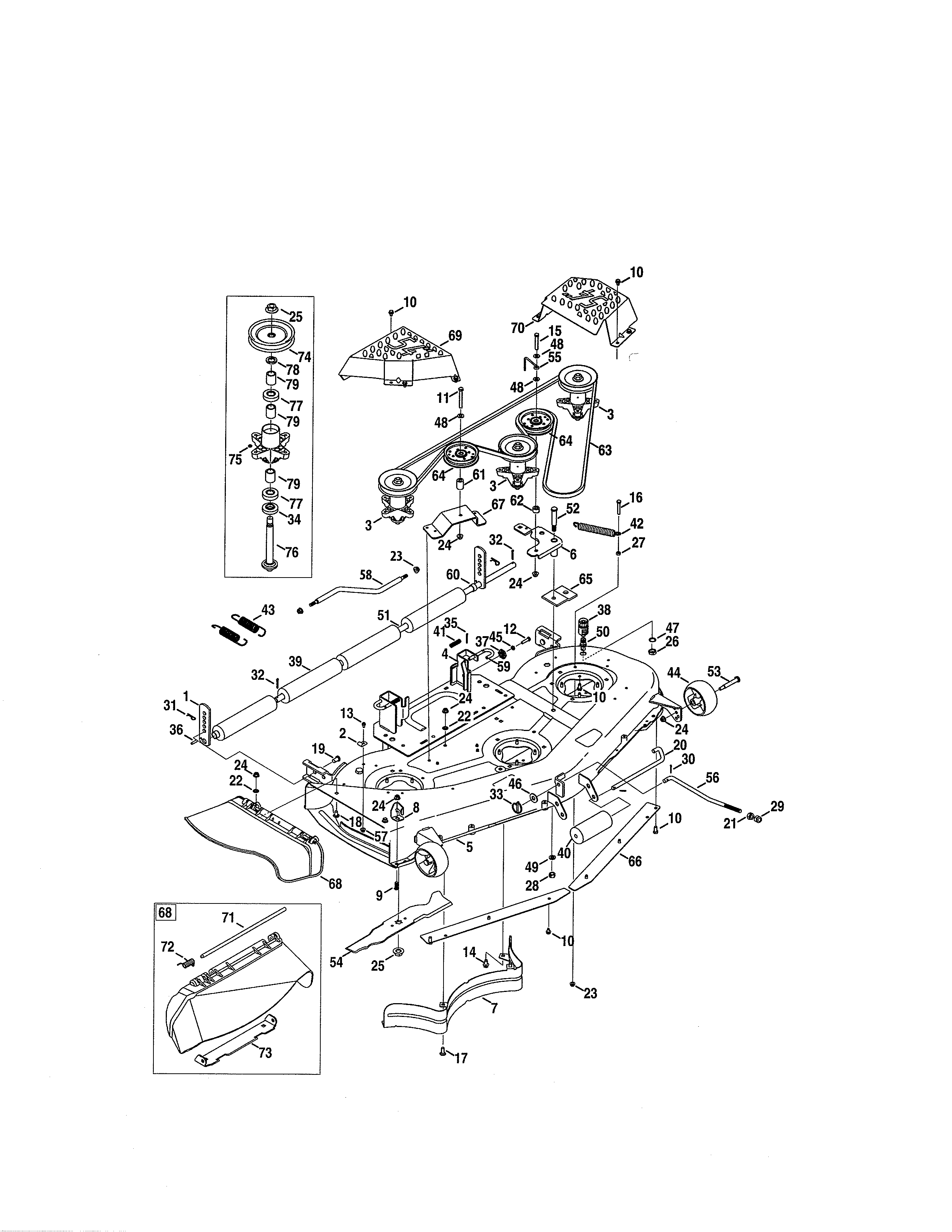Craftsman 247289841 deck diagram