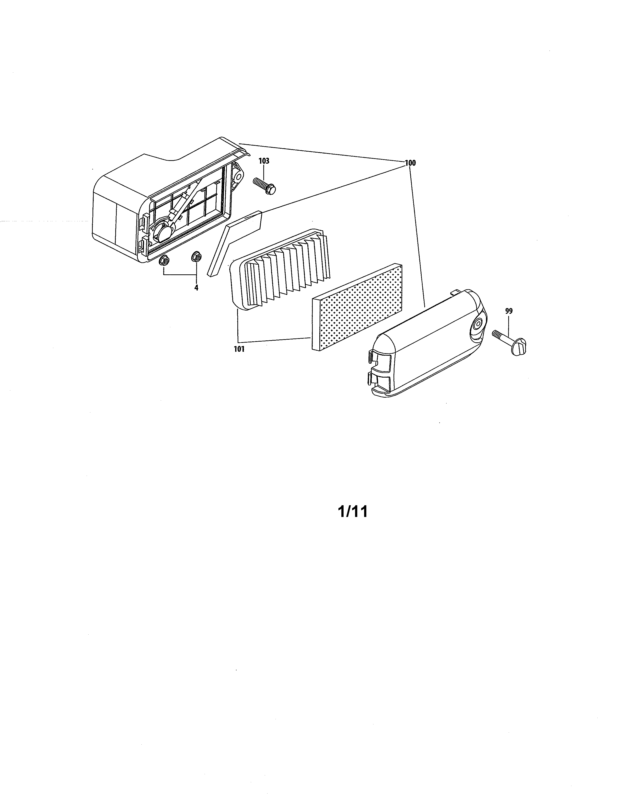 Craftsman 24777243 air cleaner diagram