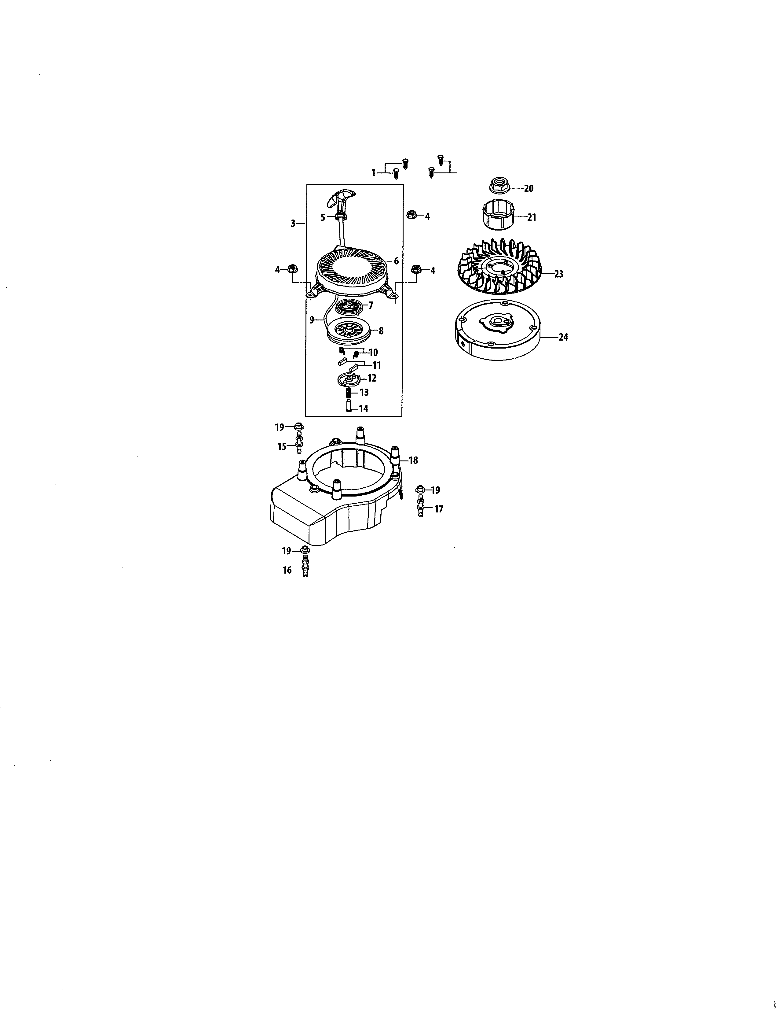 Craftsman 24777243 flywheel/shroud diagram