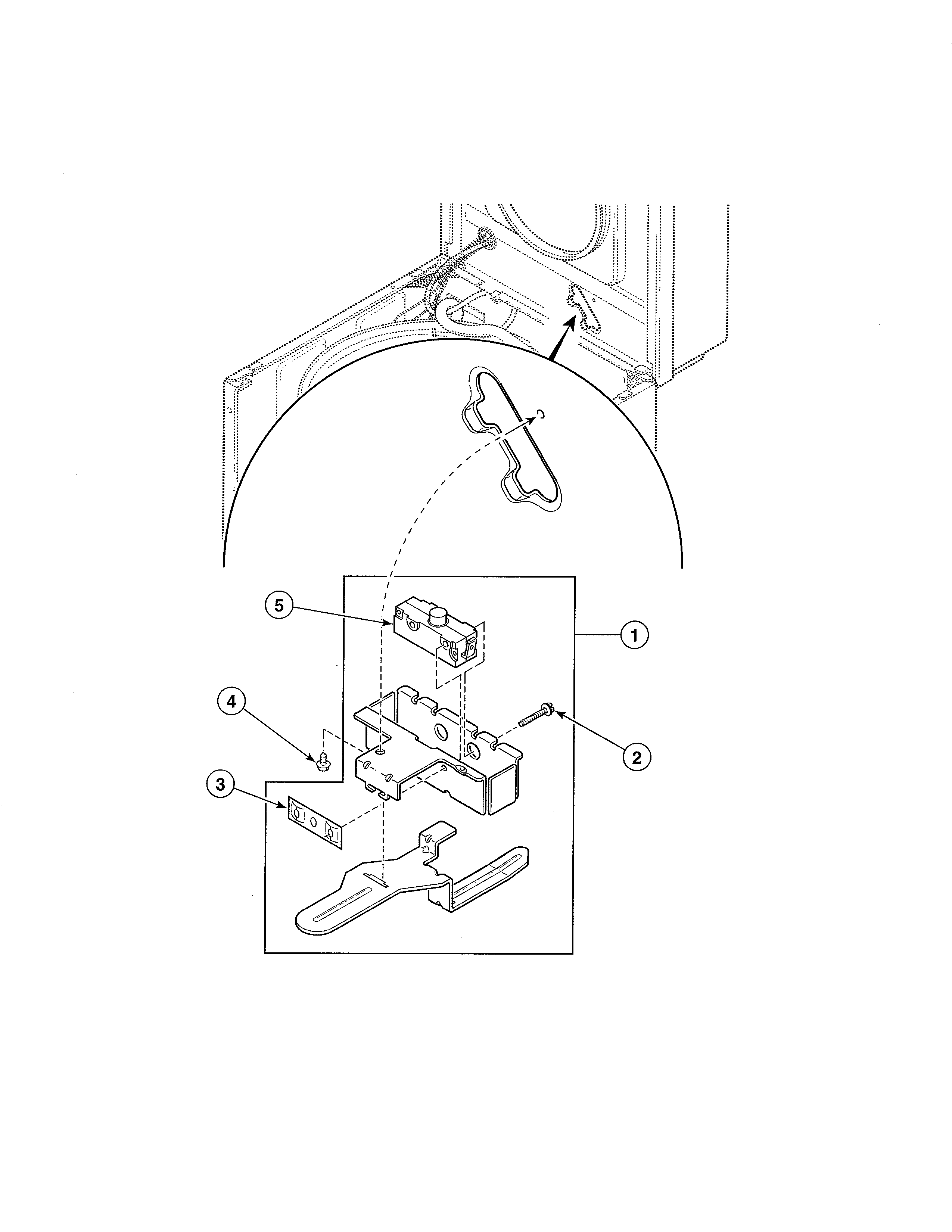 Alliance AWS01NW lid switch assembly diagram