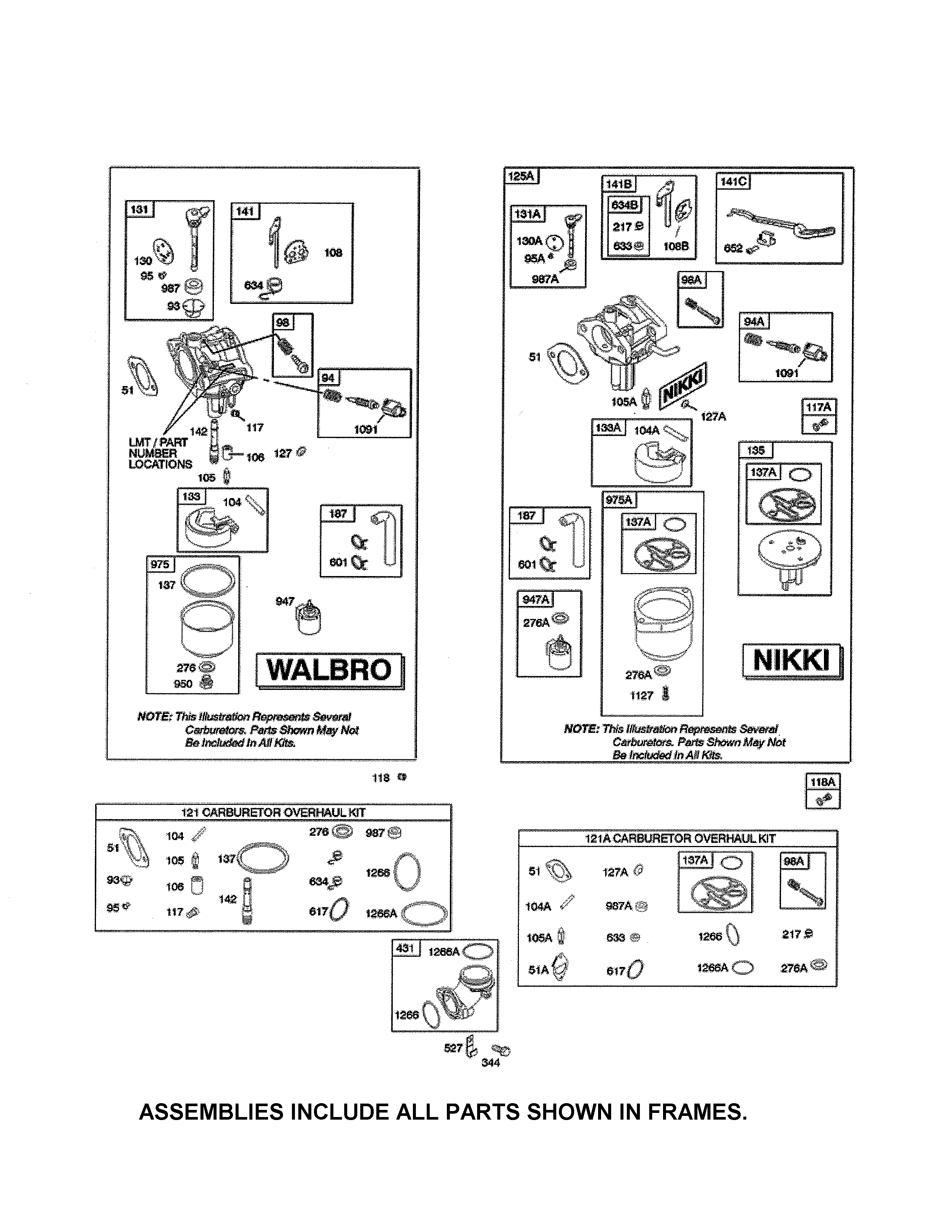 Ariens A175BG42 (96016002101) carburetor diagram