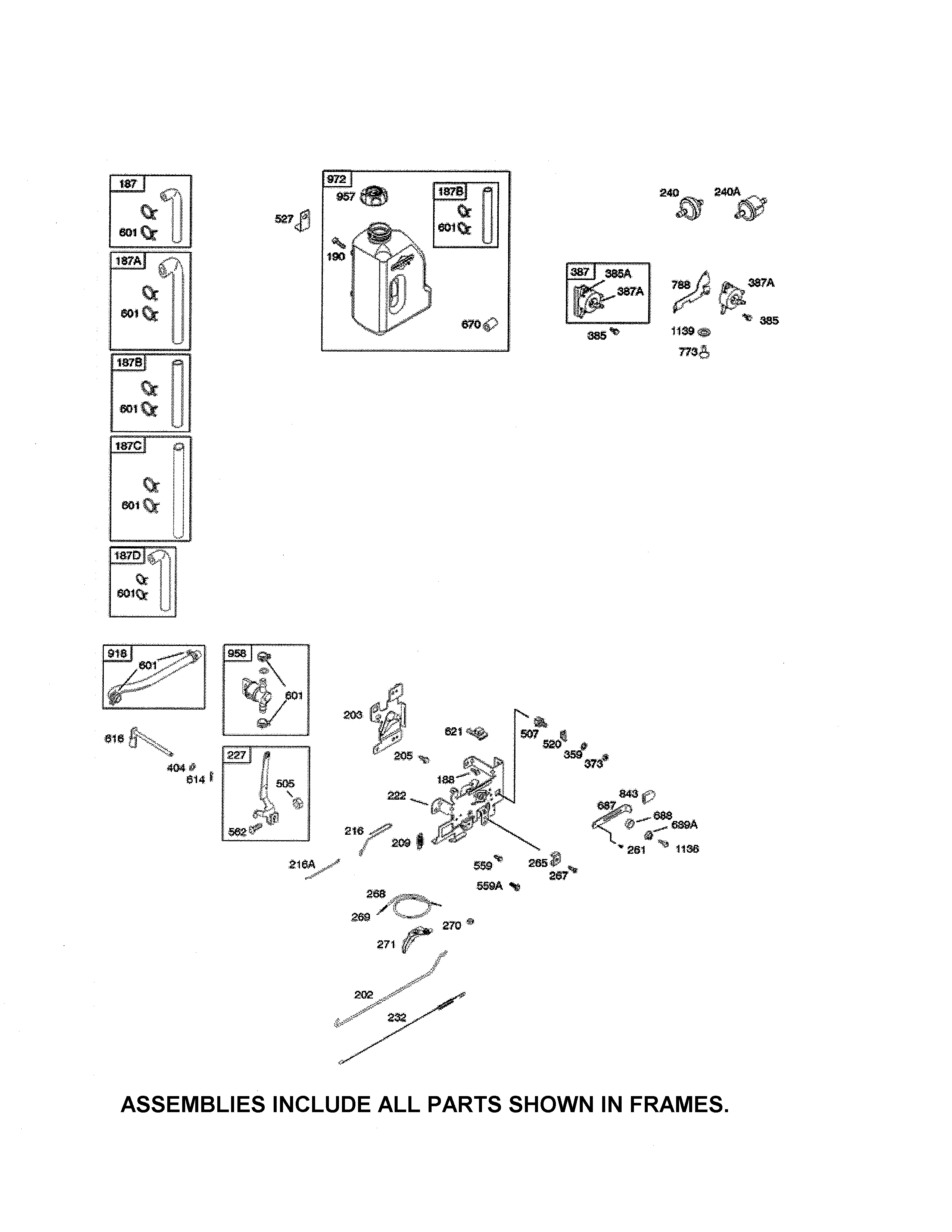 Poulan PXT12530 (96046001400) controls/fuel supply/gov spring diagram