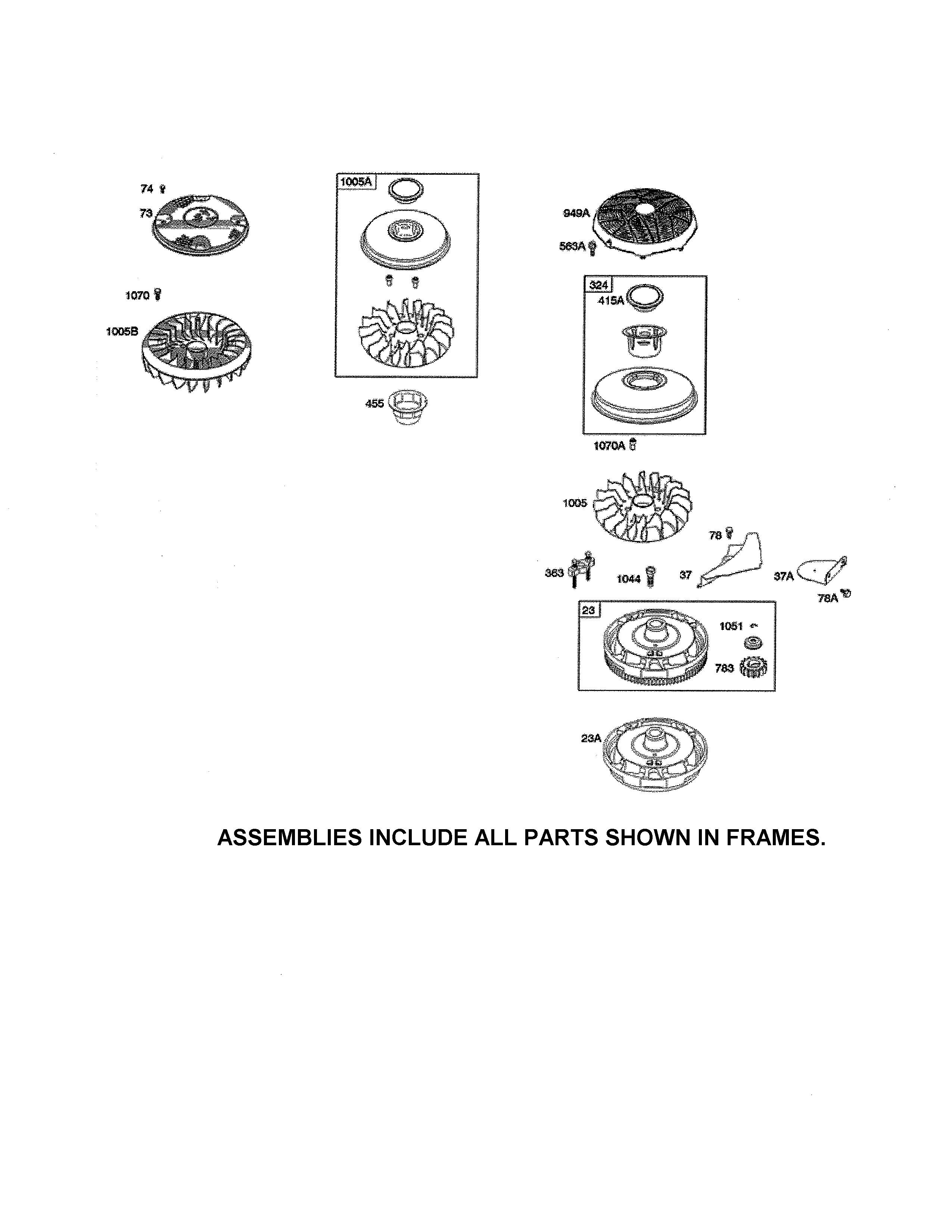 Poulan PXT12530 (96046001400) flywheel diagram