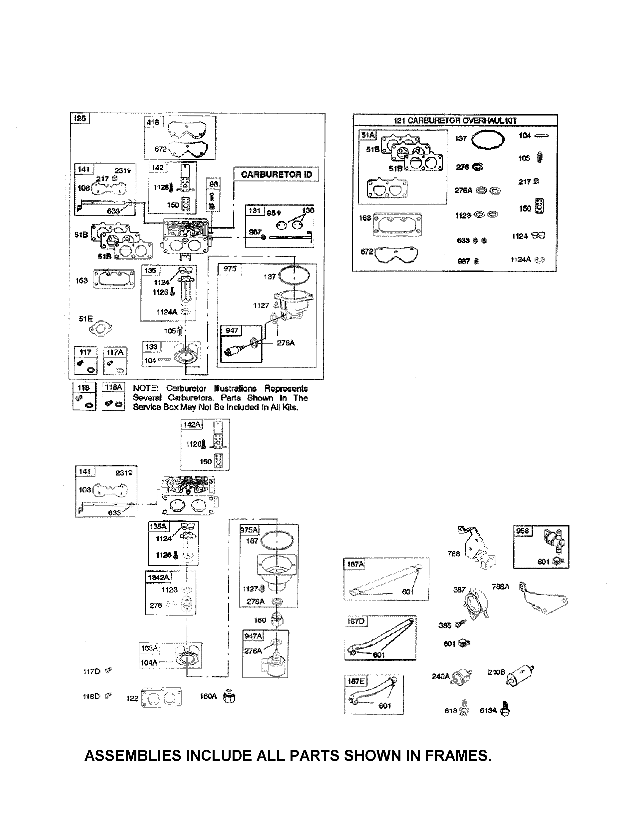 Ariens 936045 carburetor diagram