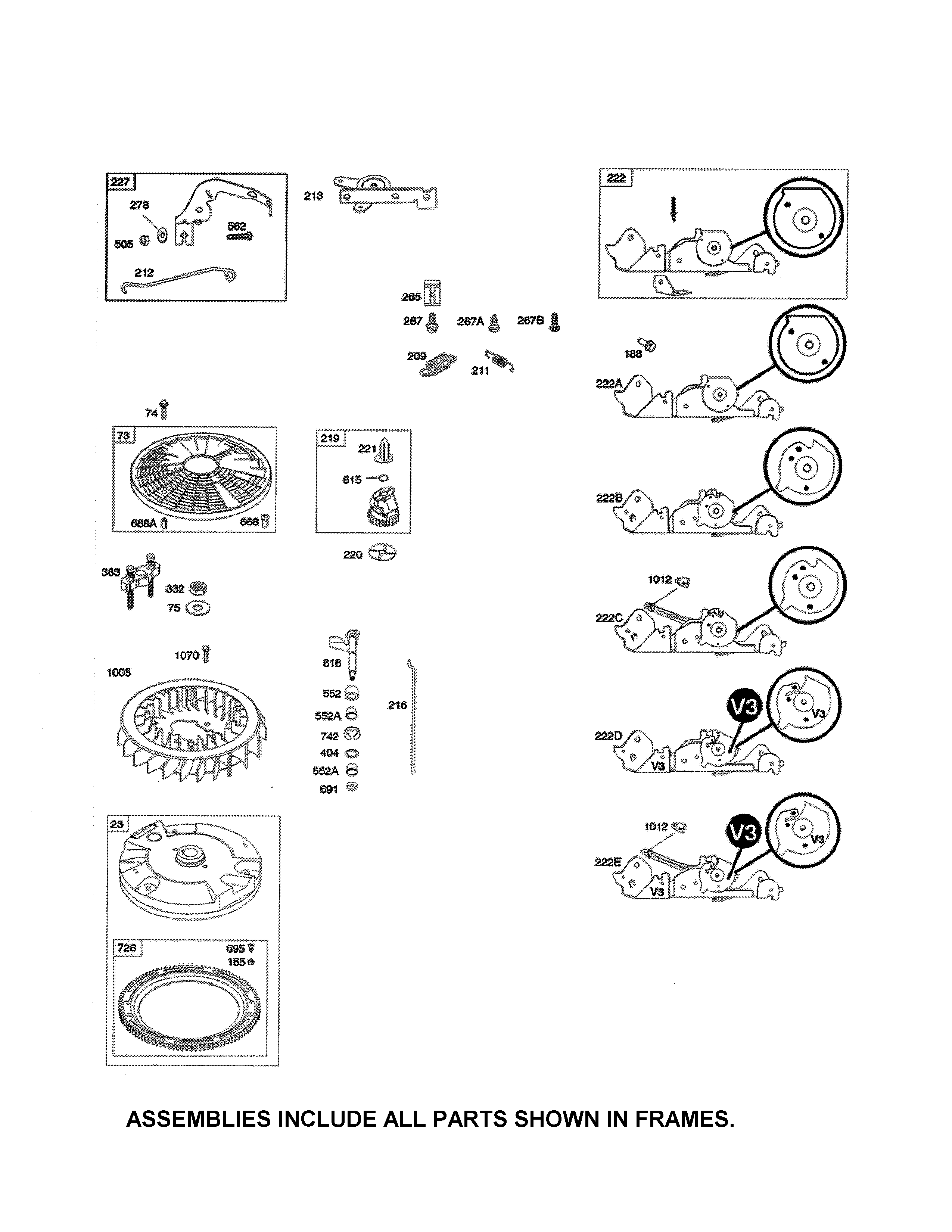 Ariens 936045 controls/flywheel diagram