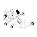 Husqvarna 917374142 drive control/gear case/wheels diagram