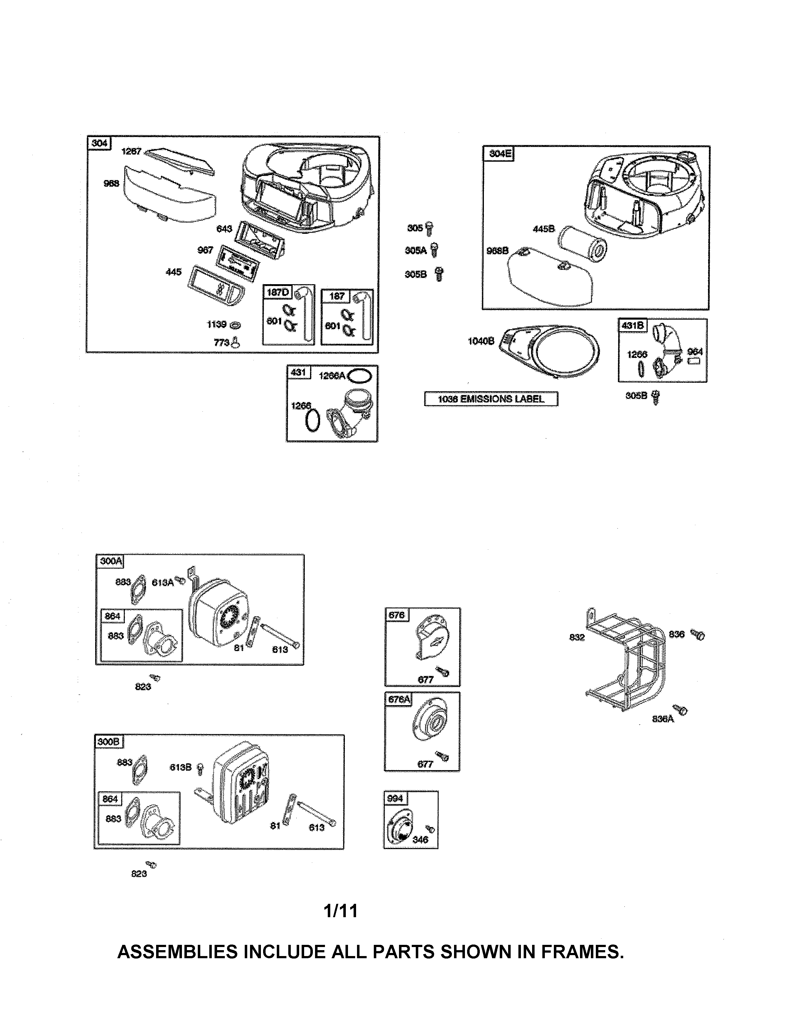 Poulan PXT195G42 (96046002200) muffler/blower housing diagram