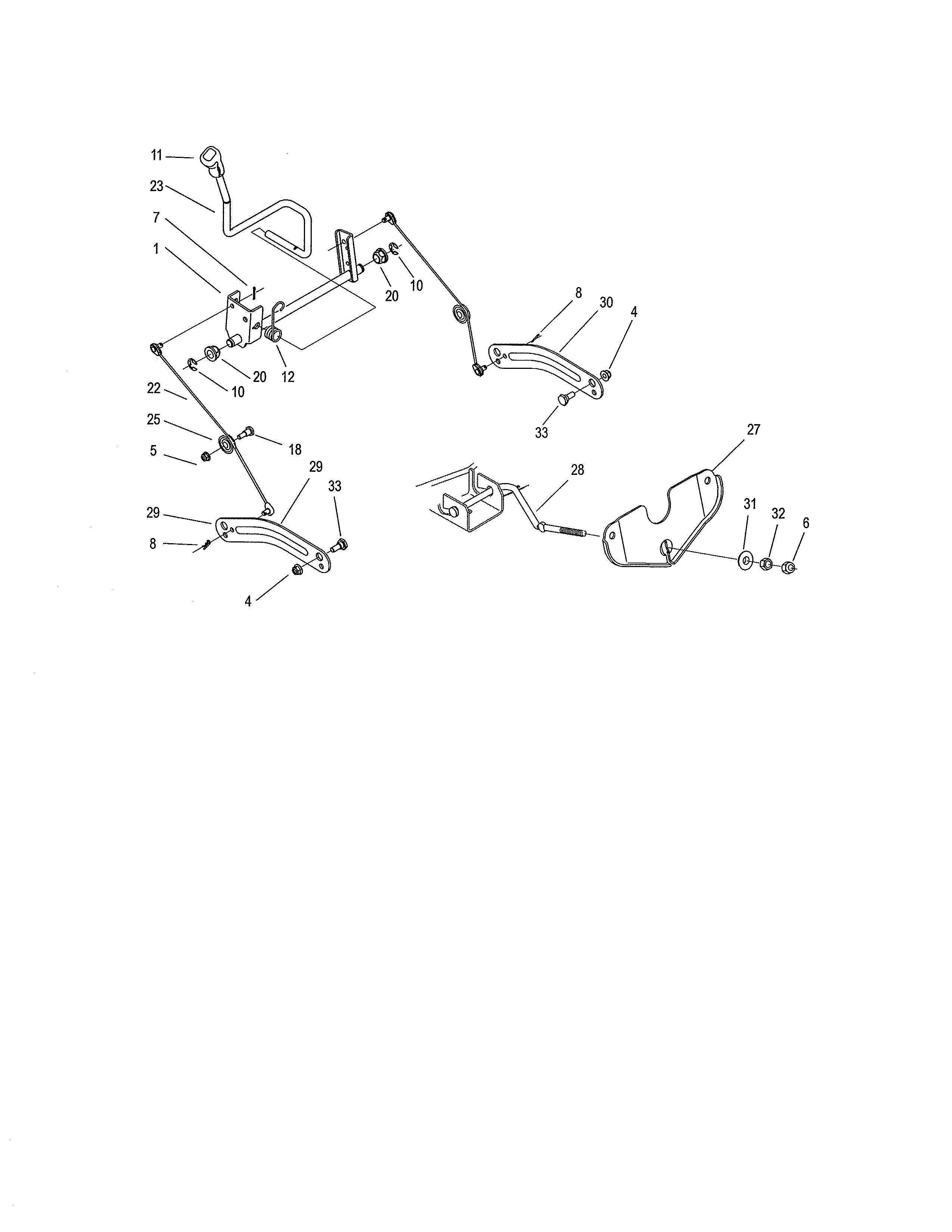 Toro 13BX60RG744 deck lift arm diagram