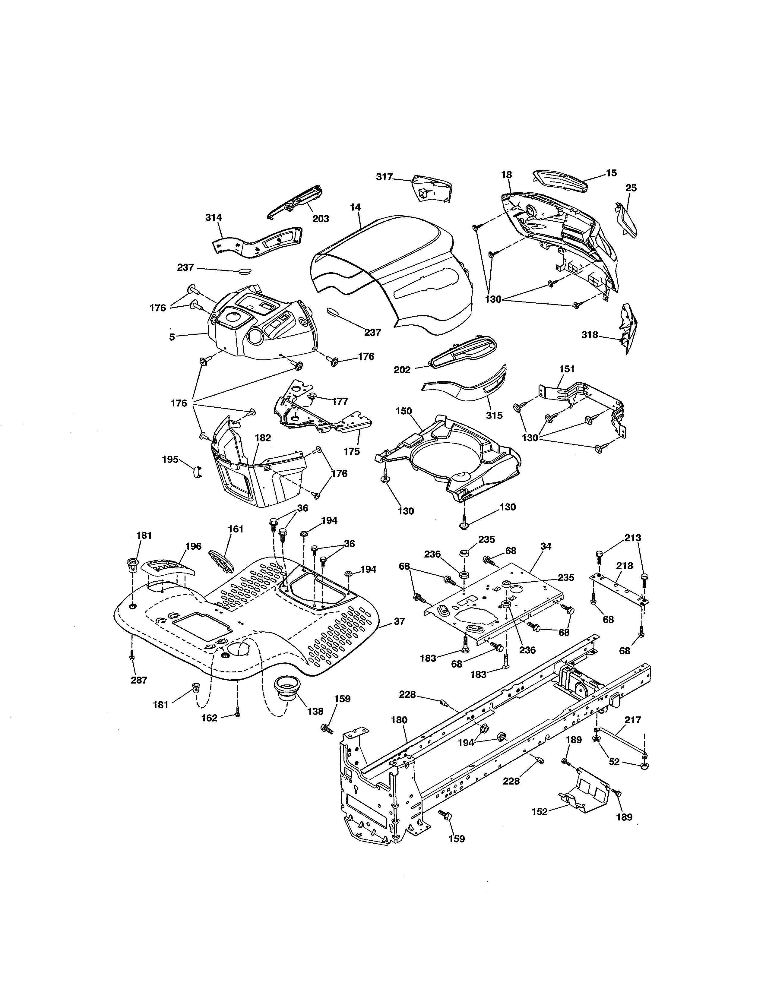Craftsman 917288530 chassis diagram