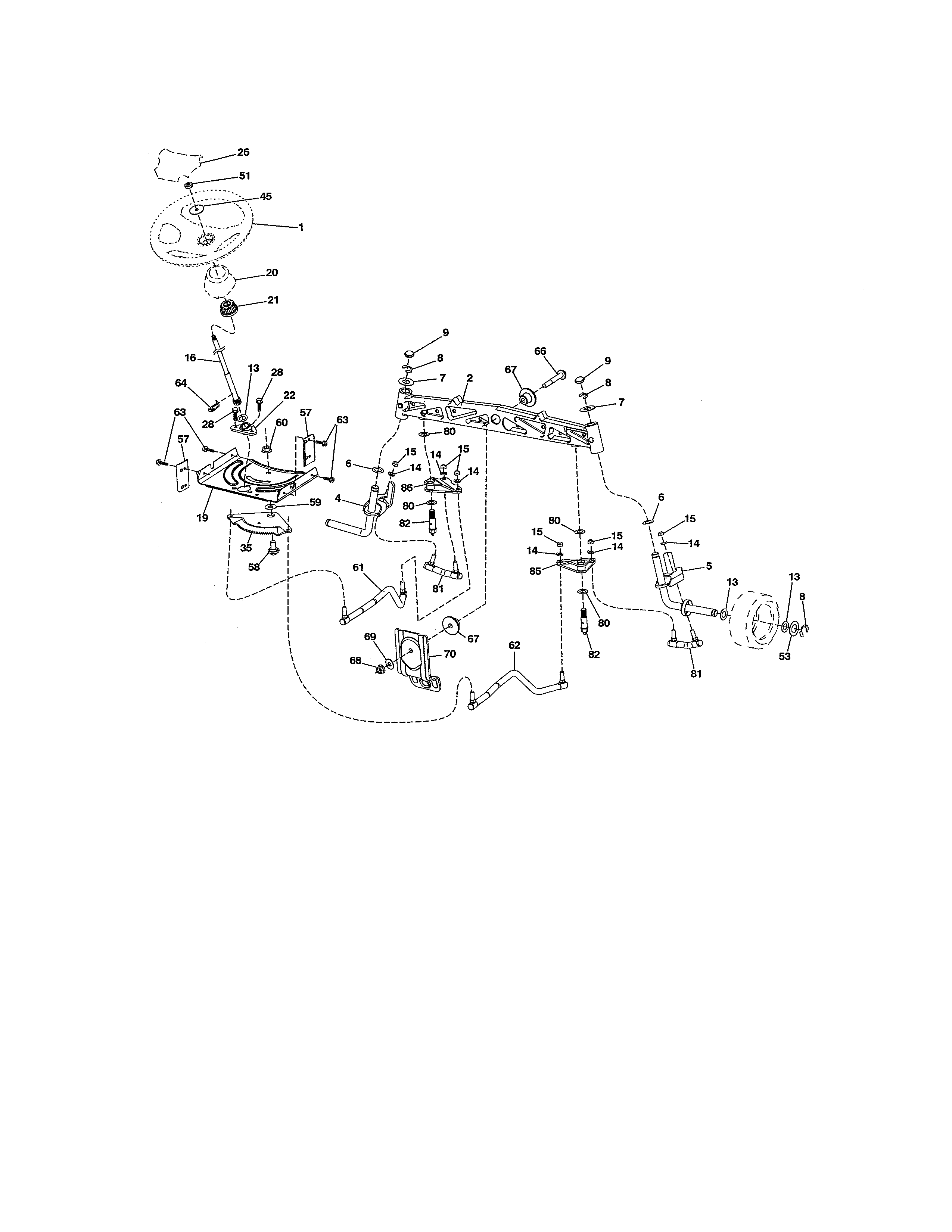 Craftsman 917288530 steering diagram
