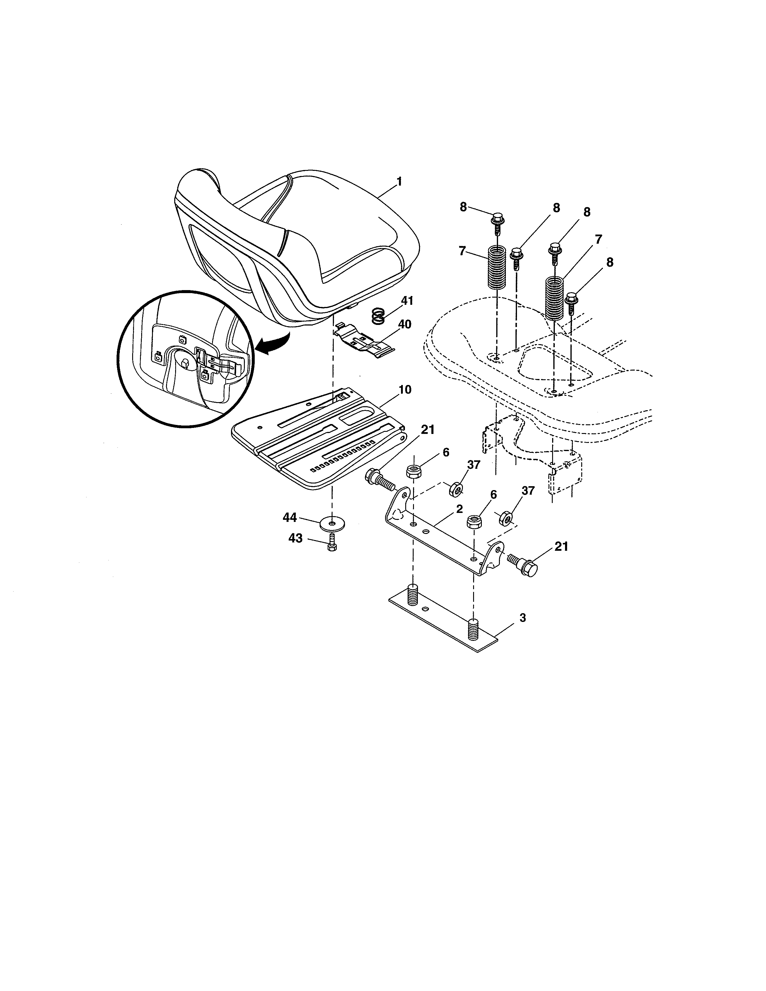 Craftsman 917288530 seat diagram