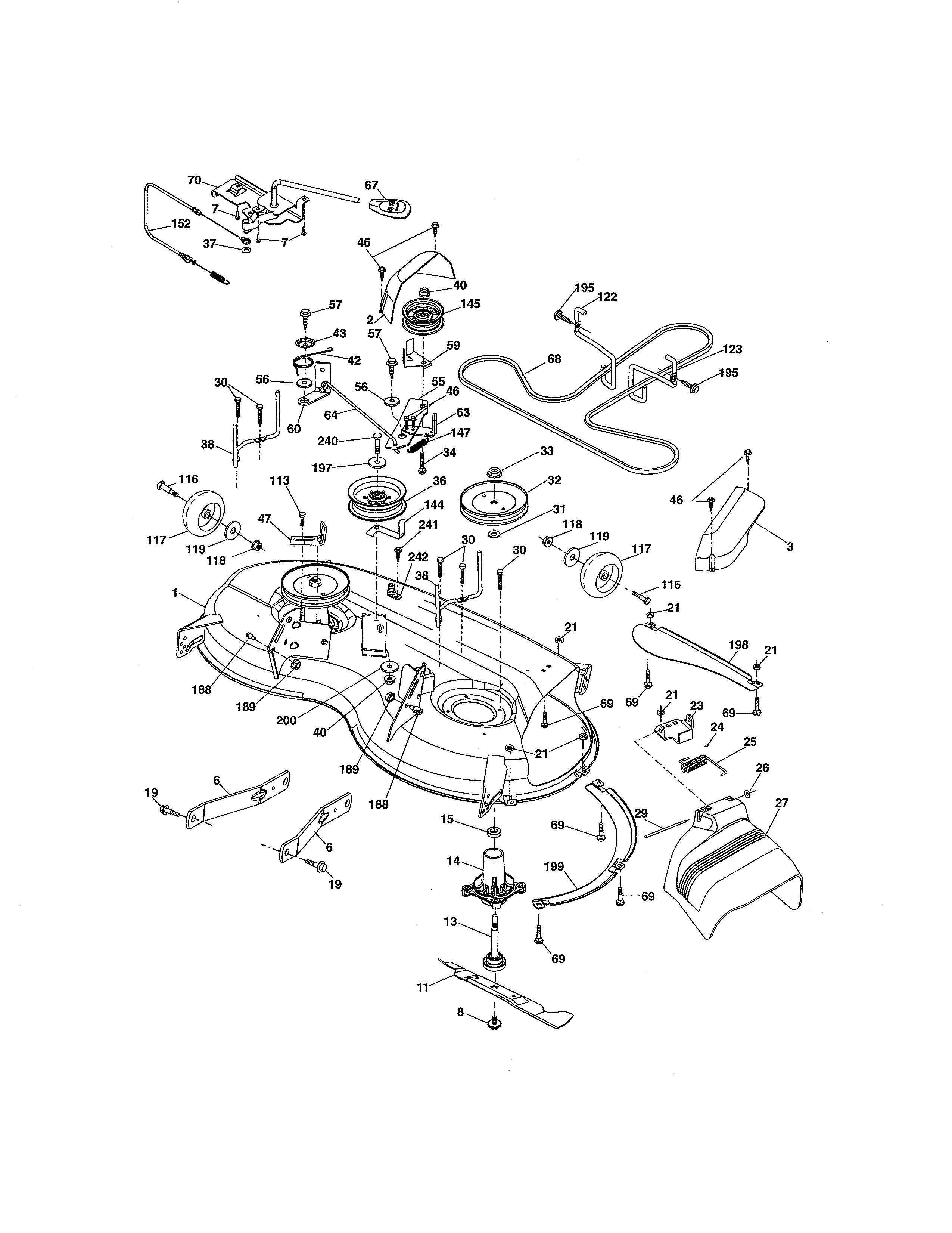 Craftsman 917288530 mower deck diagram