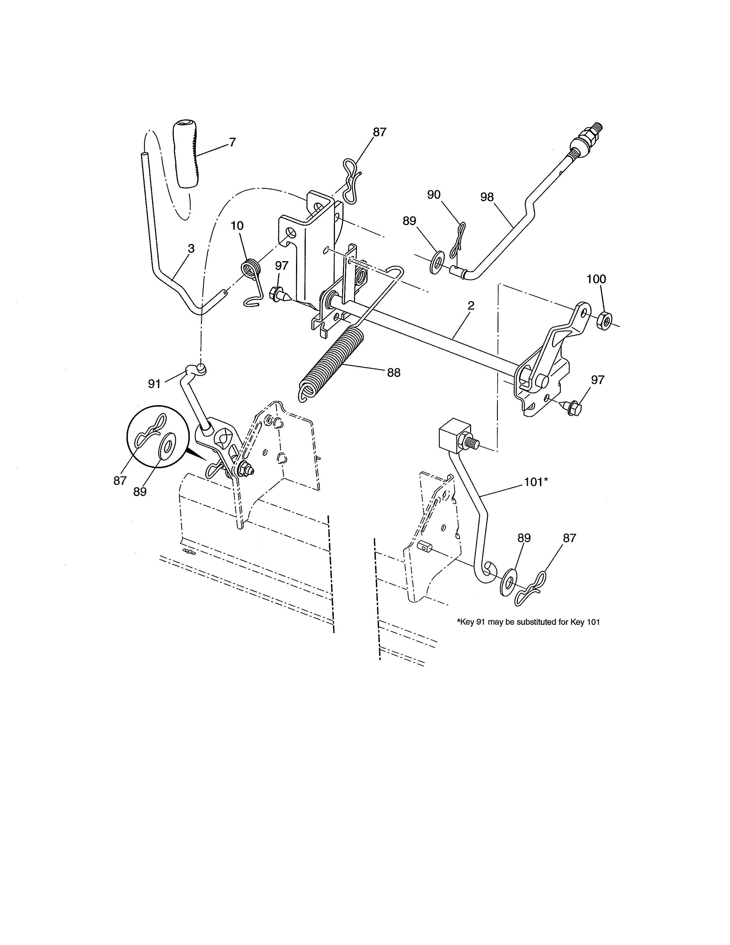 Craftsman 917288530 lift assembly diagram