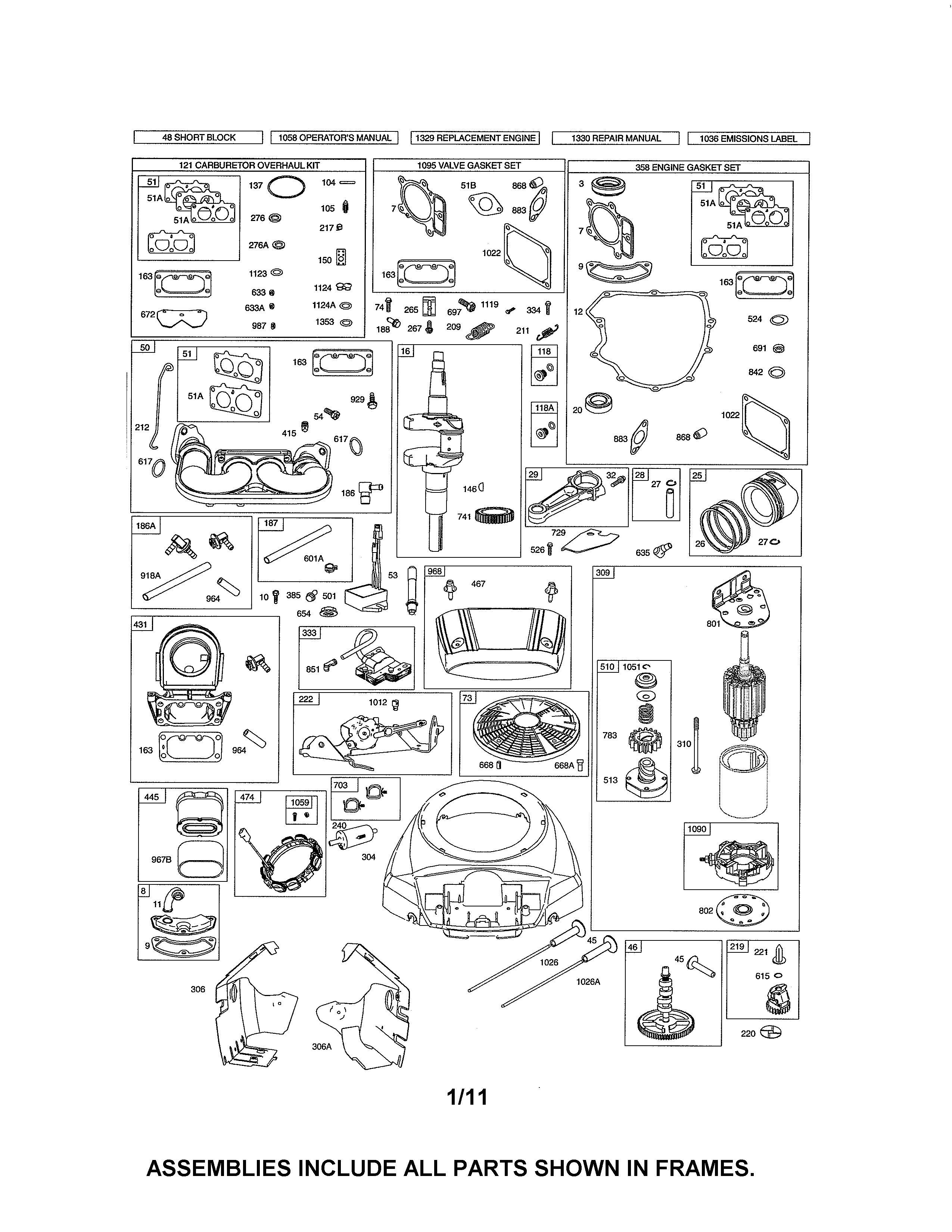 Craftsman 917288580 crankshaft/starter/blower housing diagram