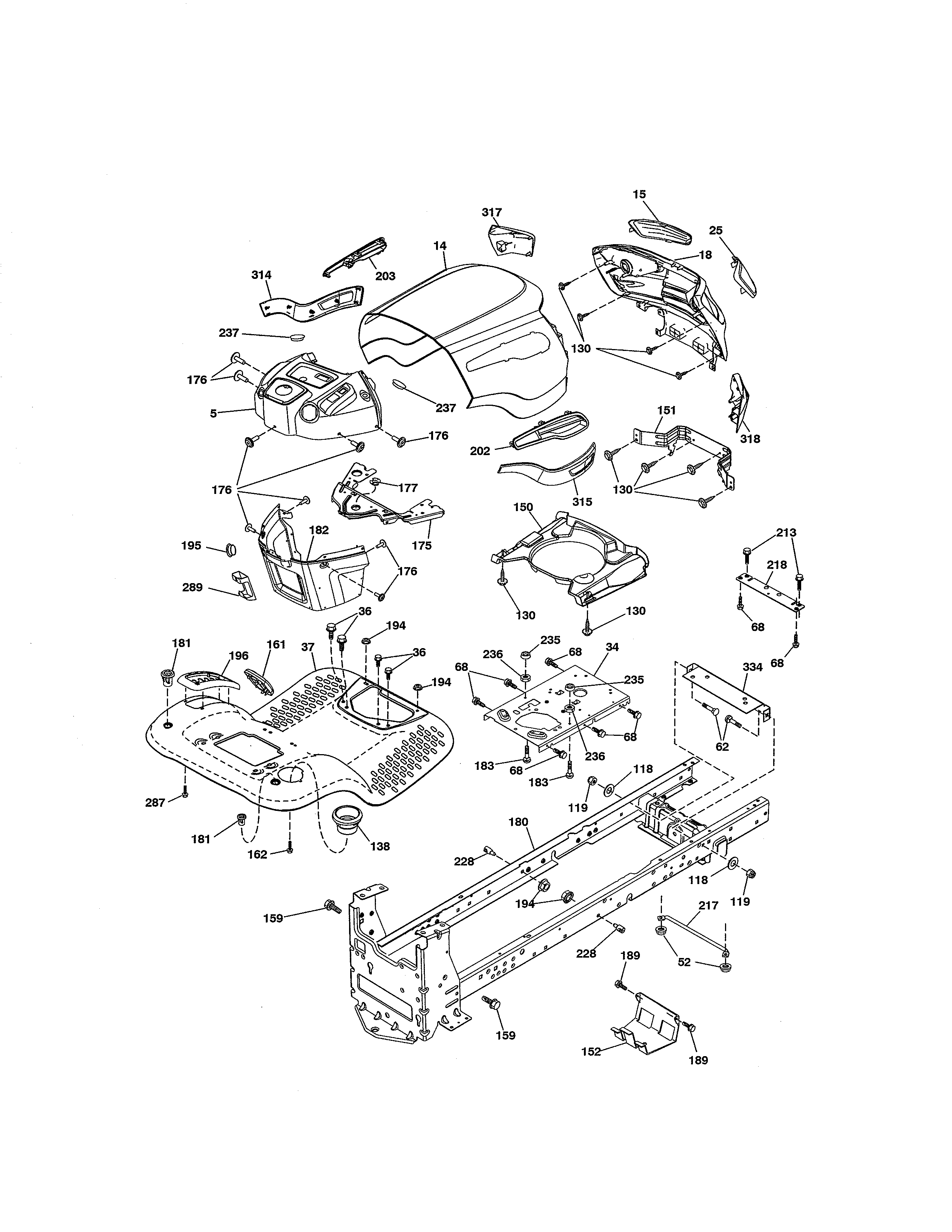Craftsman 917288620 chassis diagram