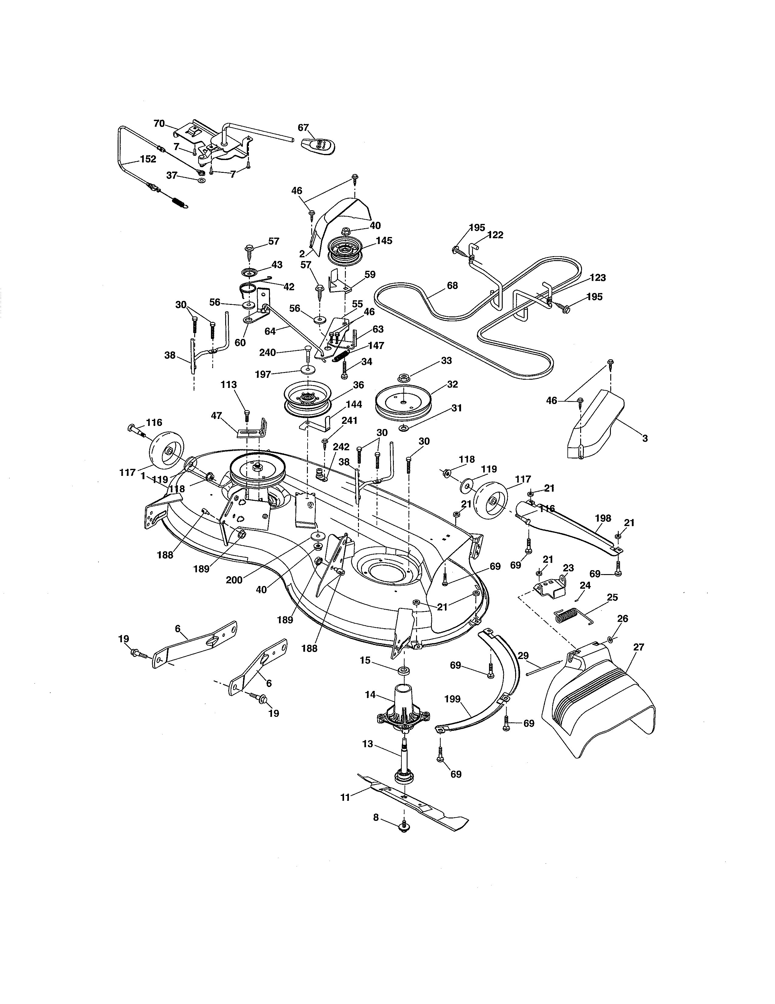 Craftsman 917288620 mower deck diagram