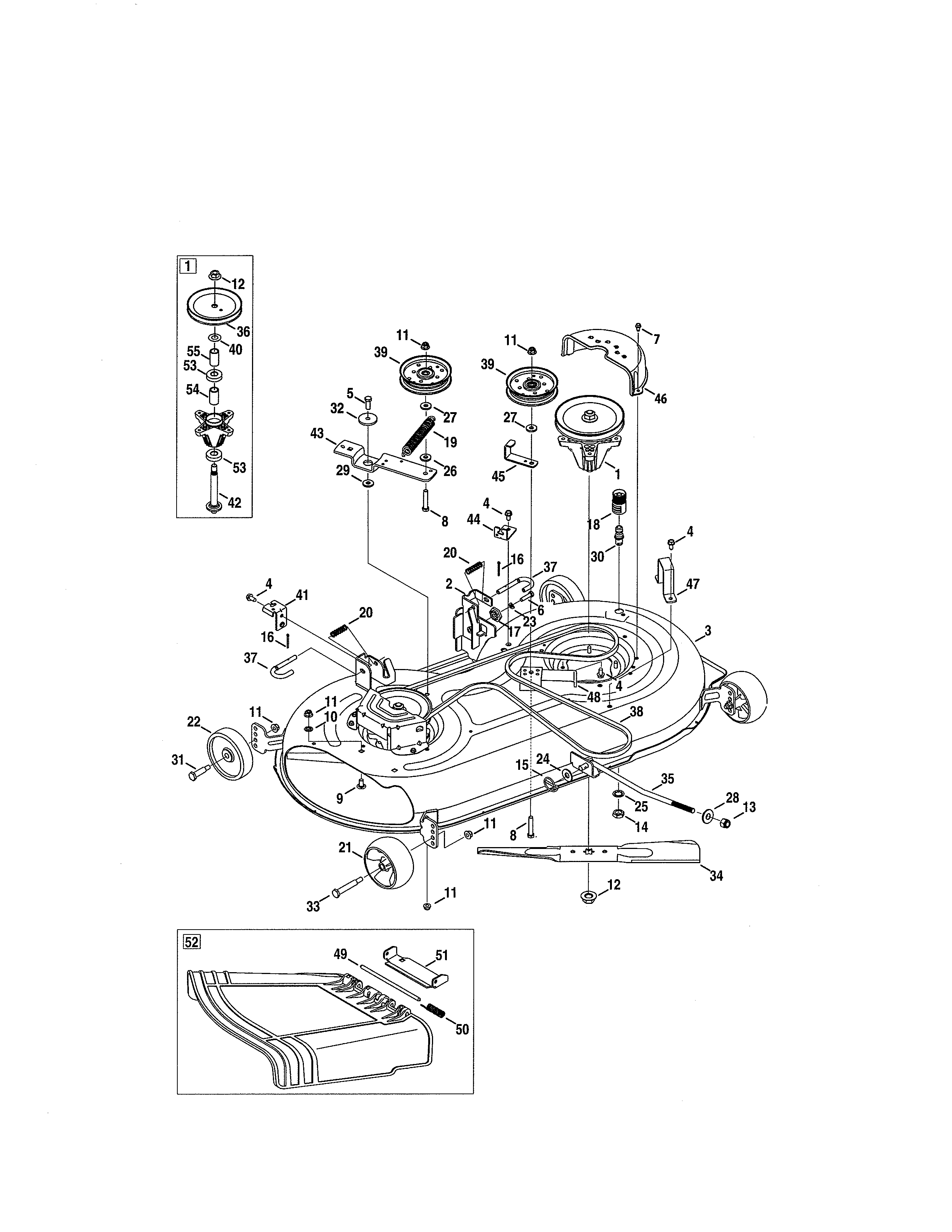 Craftsman 247288881 deck diagram