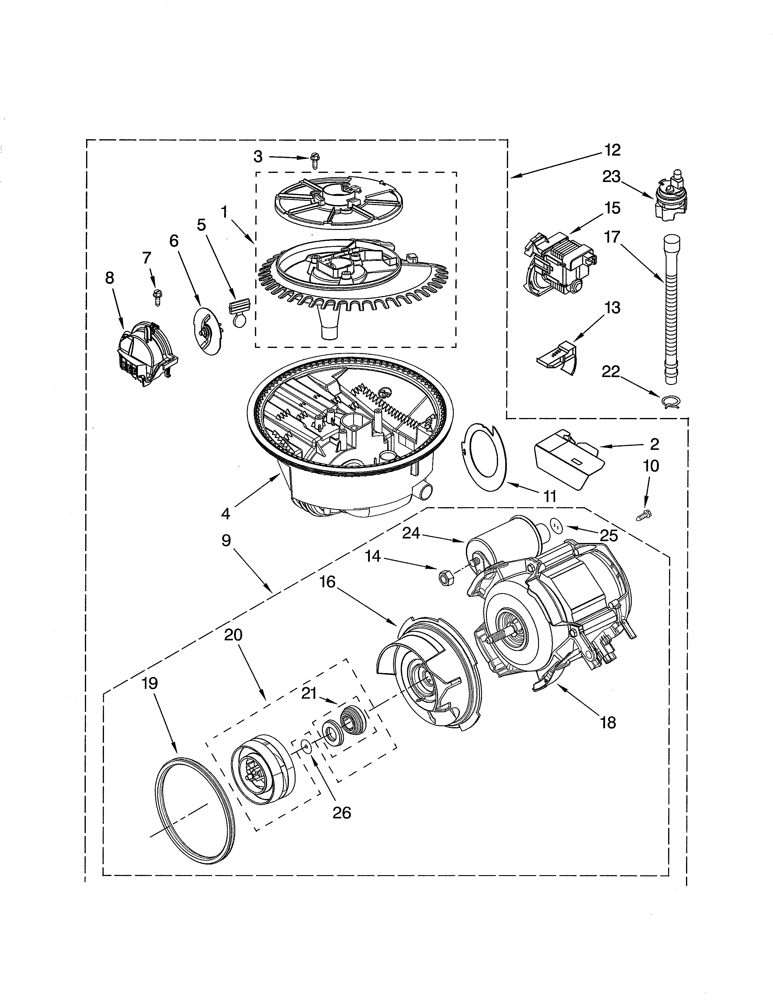 Ikea IUD8000RS8 pump & motor diagram