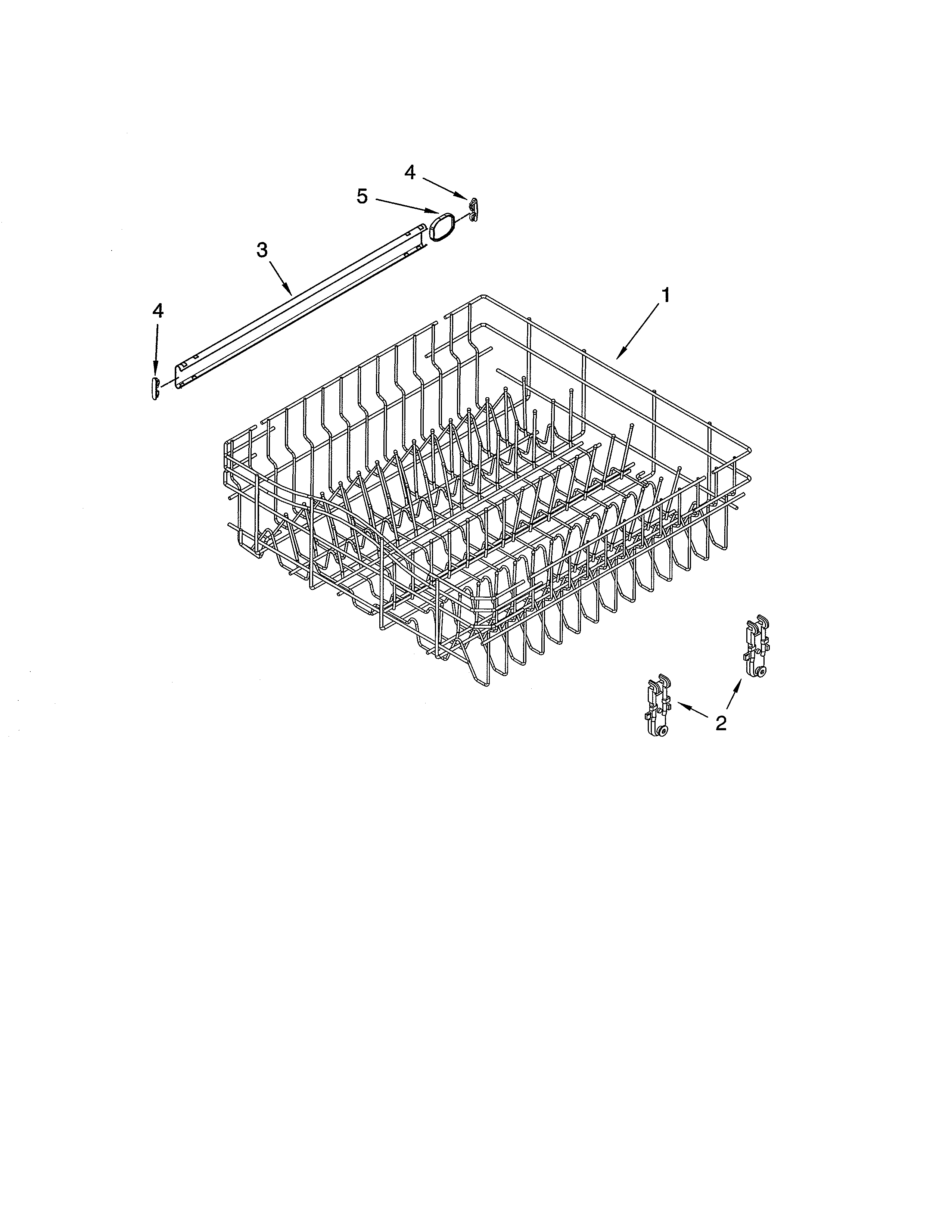 Ikea IUD8000RS8 upper rack & track diagram