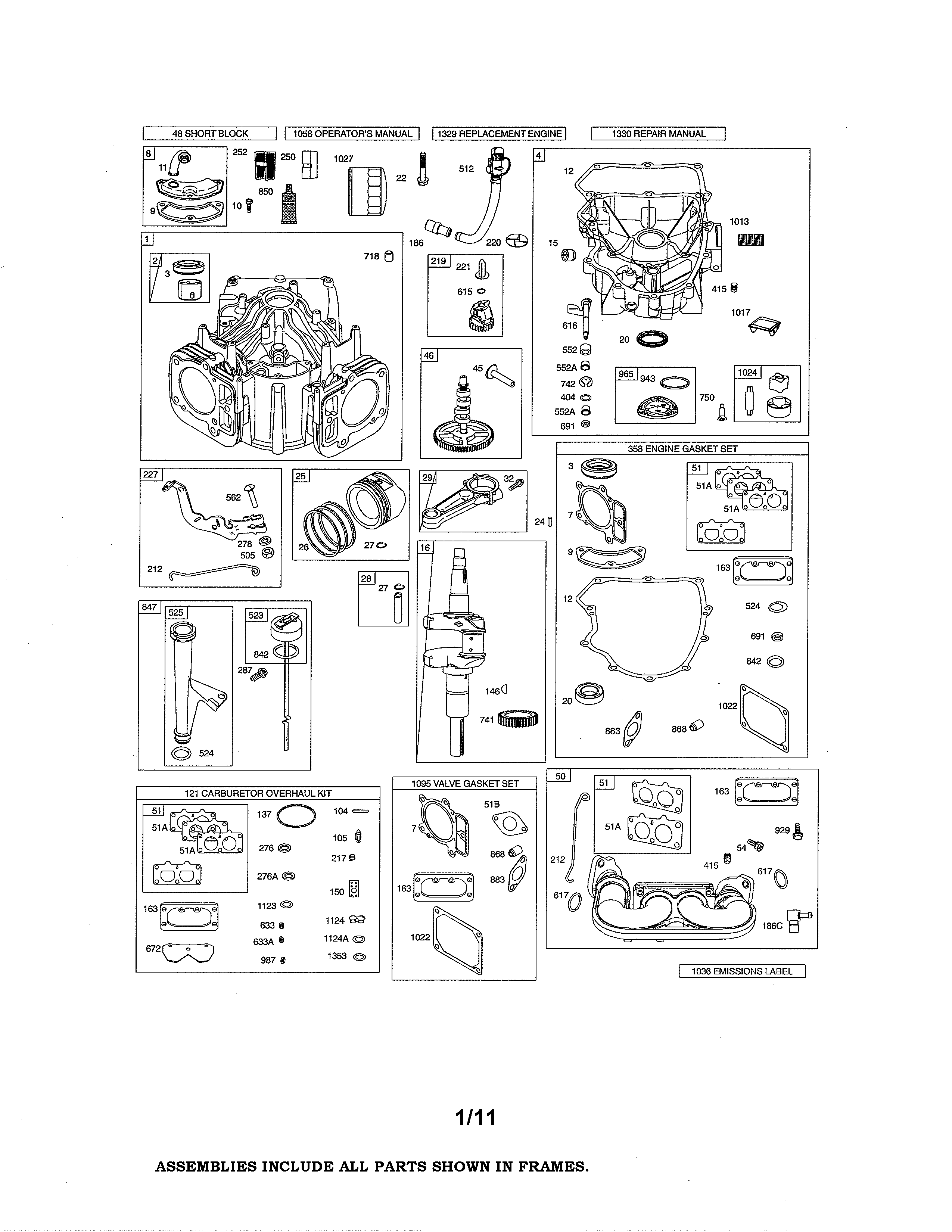 Craftsman 917288631 cylinder/crankshaft/sump diagram