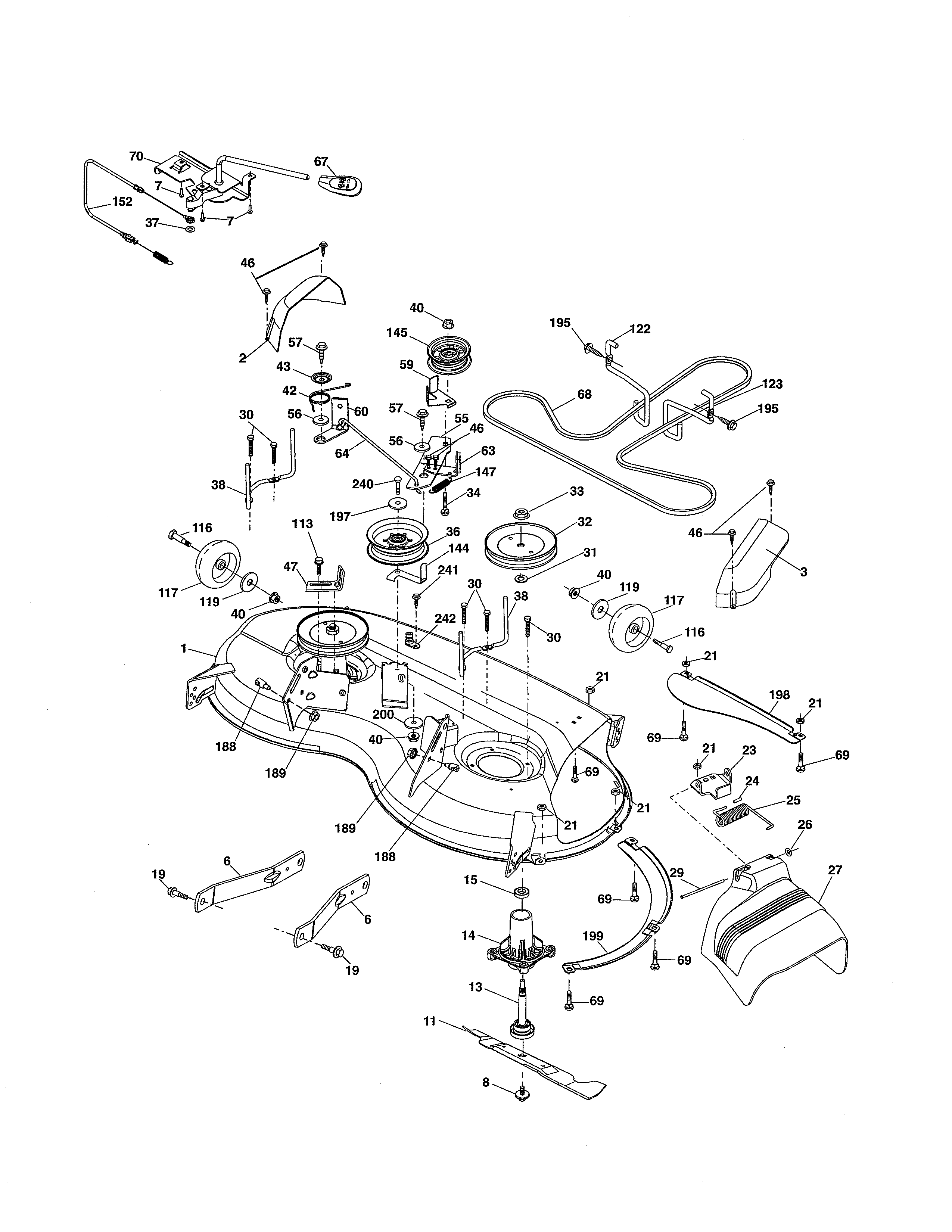 Husqvarna 917240460 mower deck diagram