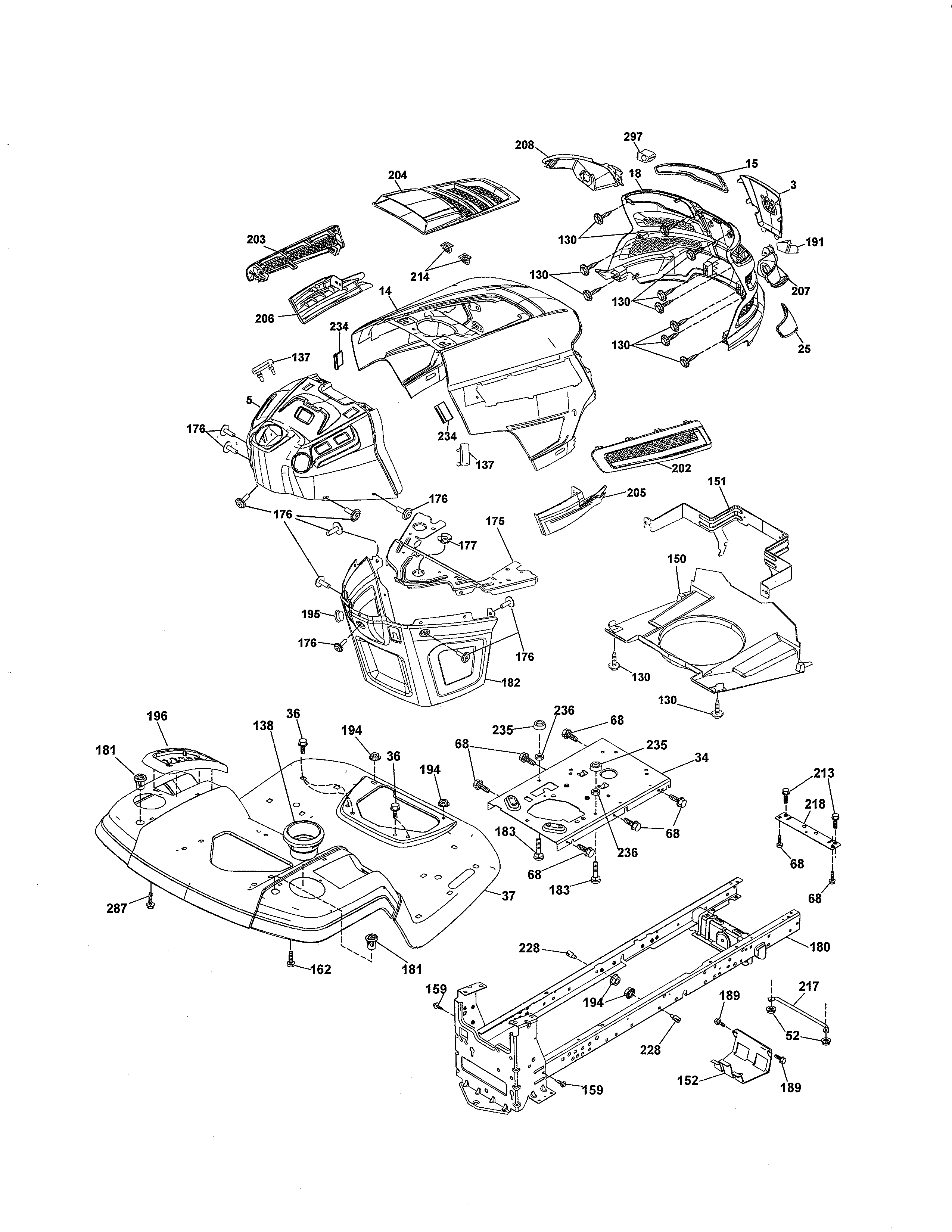 Husqvarna YTH20K46-917240461 chassis diagram