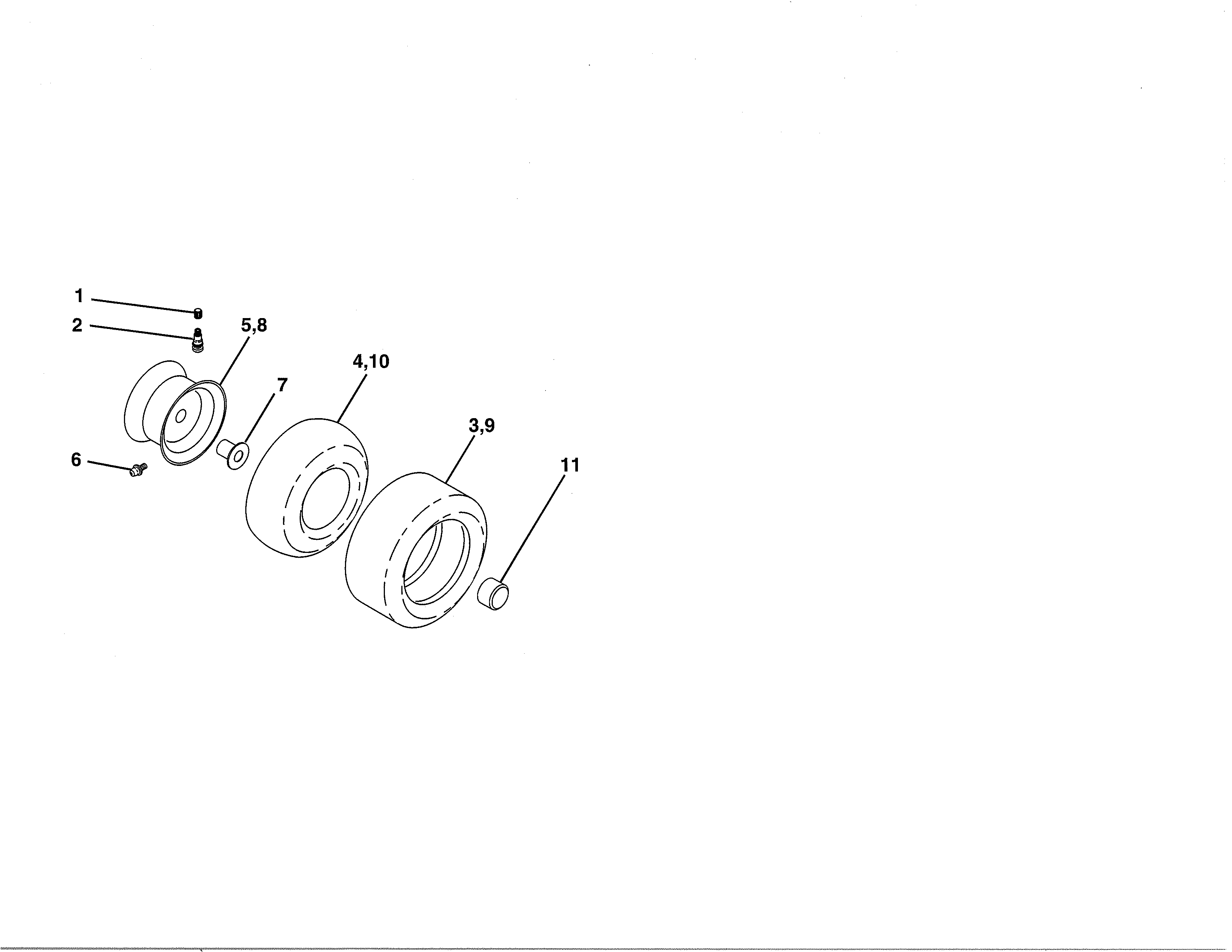 Craftsman 917254212 wheels & tires diagram