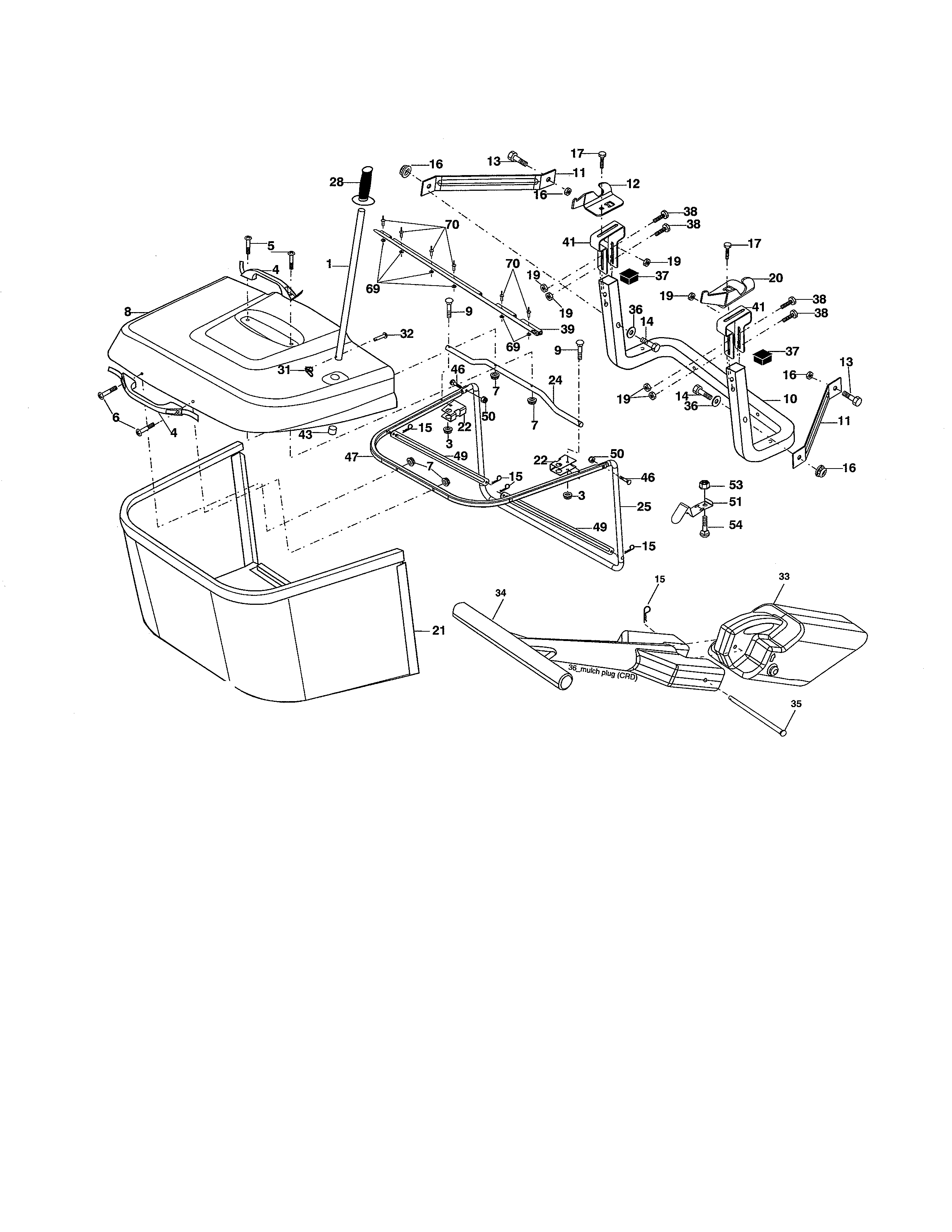 Craftsman 917254212 bagger diagram