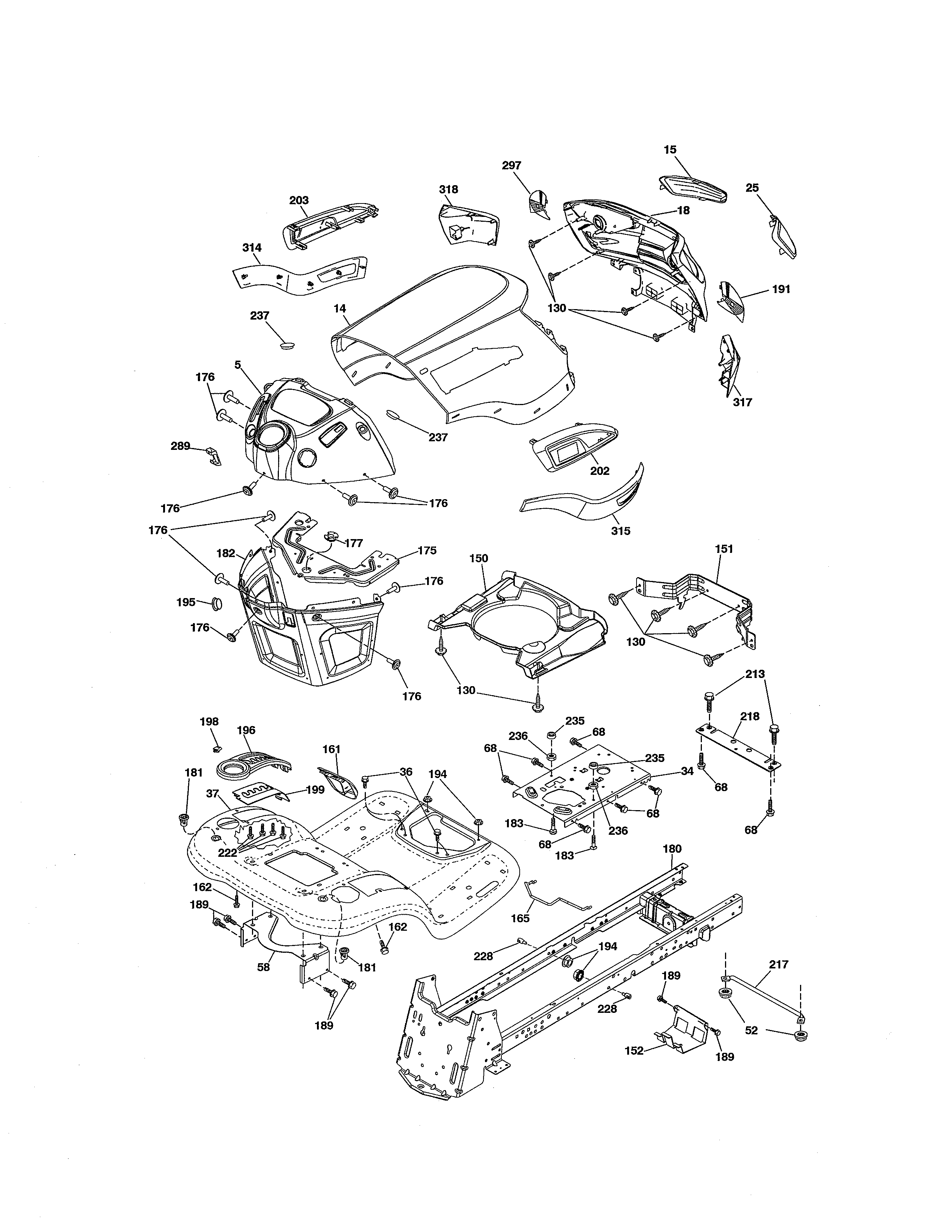 Craftsman 917289551 chassis & enclosures diagram