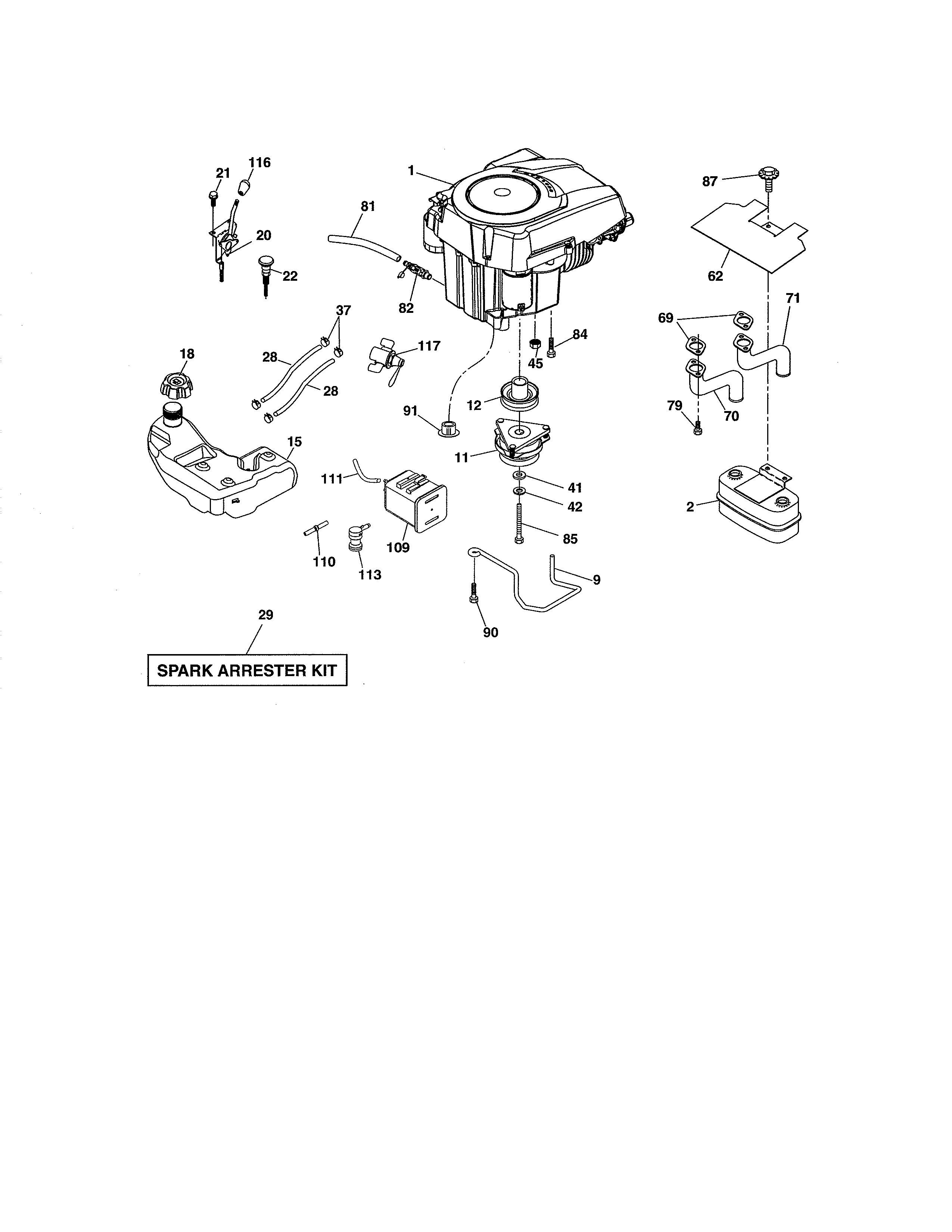 Craftsman 917289551 engine diagram