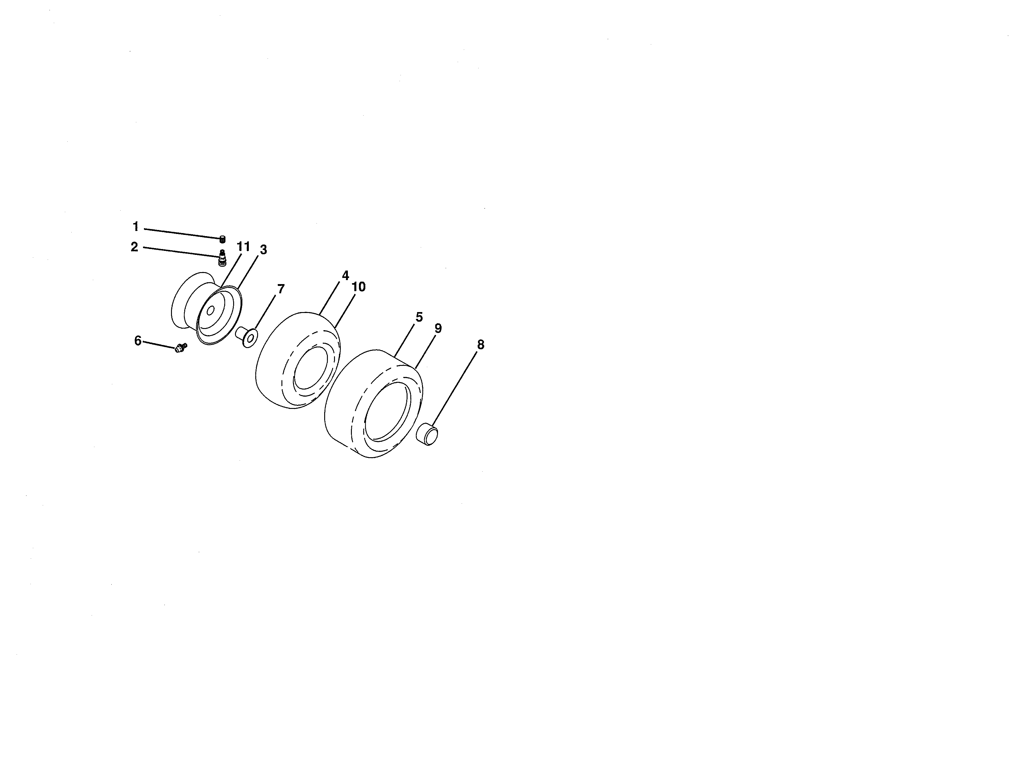 Craftsman 917289551 wheels & tires diagram